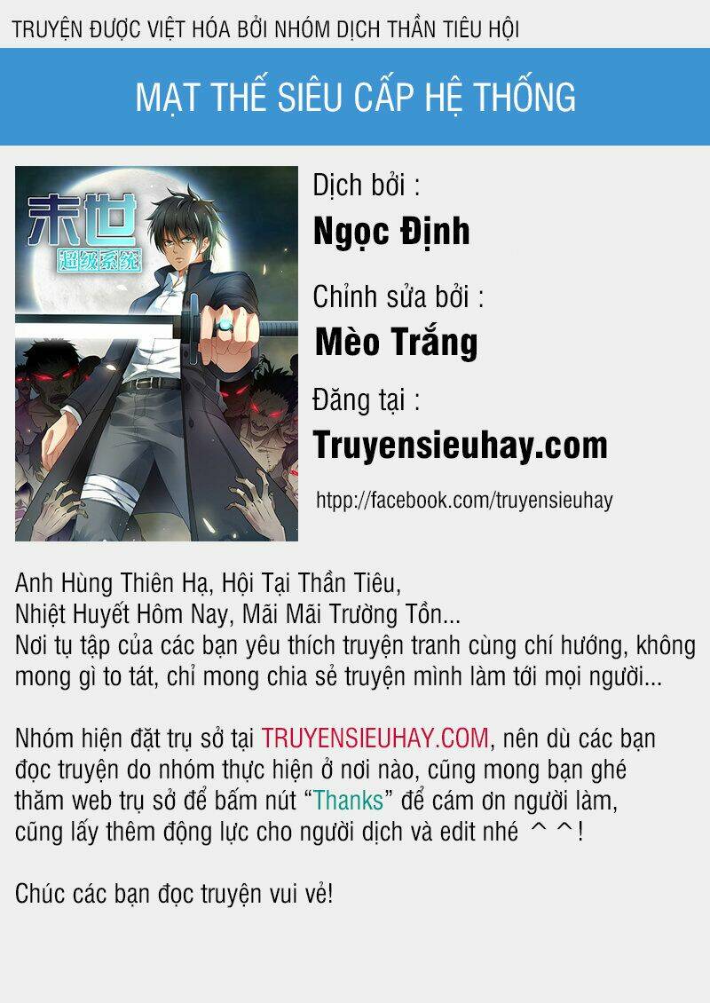 Mạt Thế Siêu Cấp Hệ Thống Chapter 1 - Trang 2