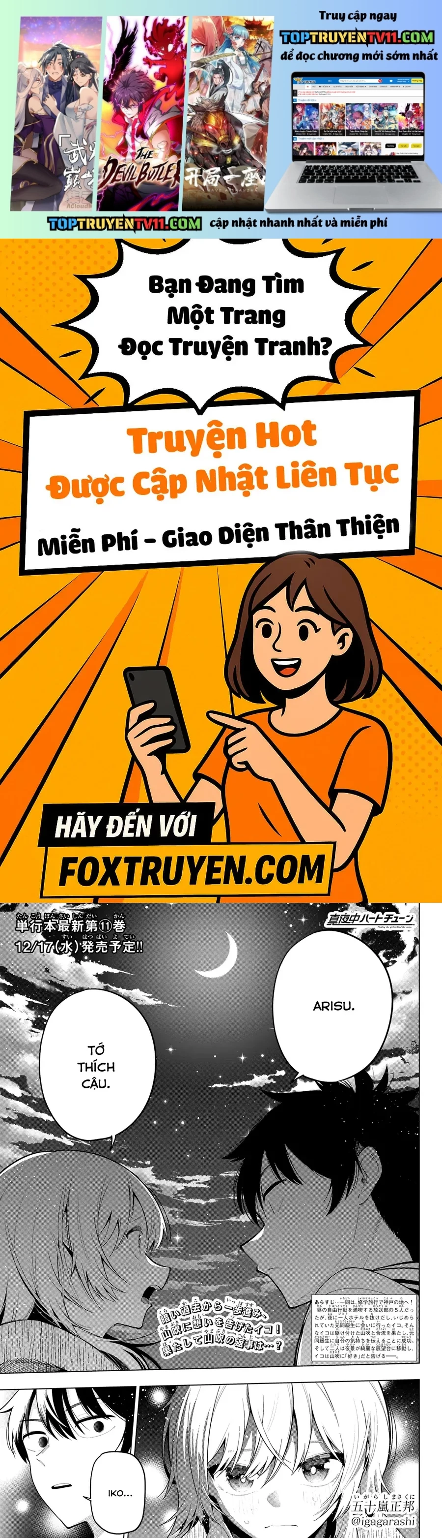 Mayonaka Heart Tune Chapter 97 - Trang 2