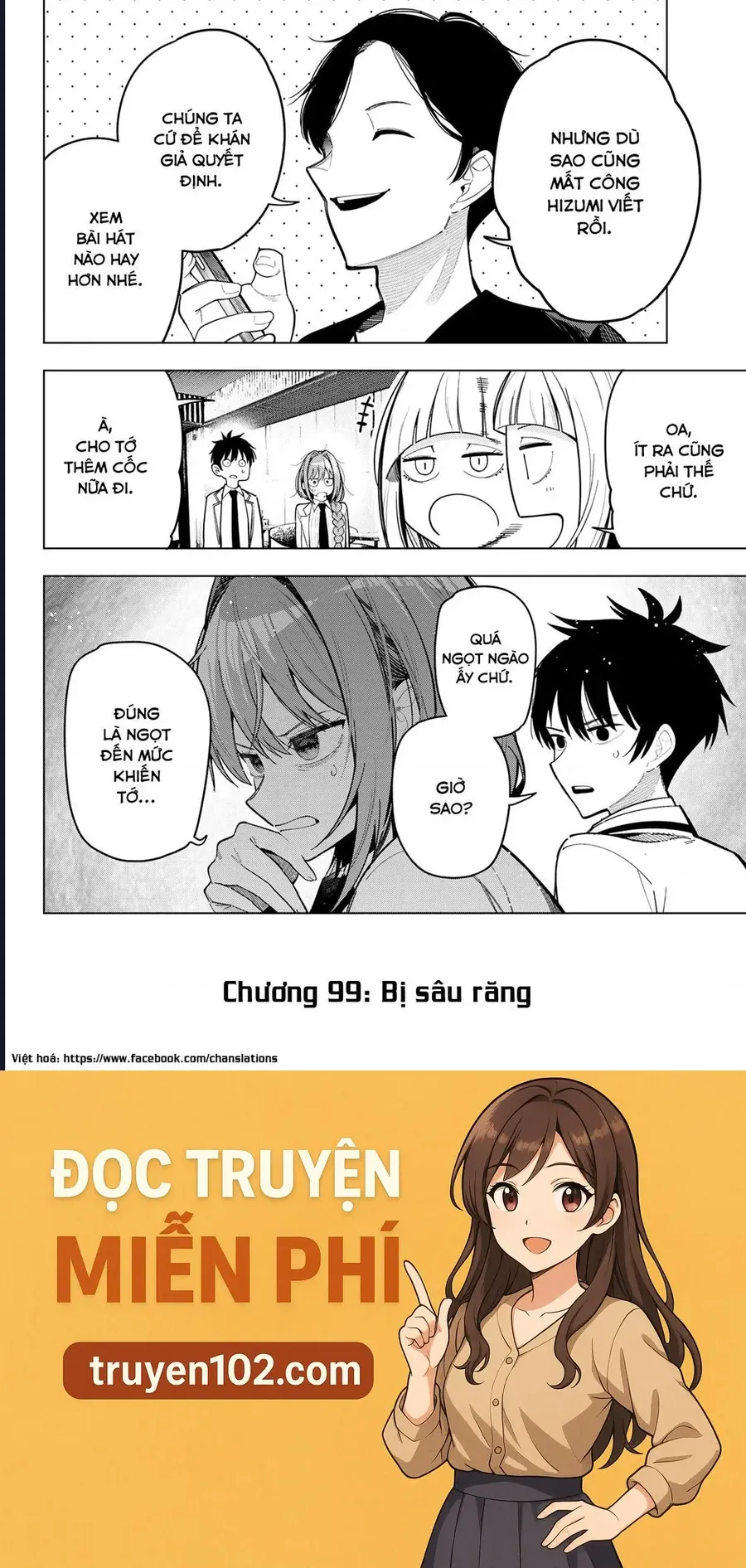 Mayonaka Heart Tune Chapter 99 - Trang 2