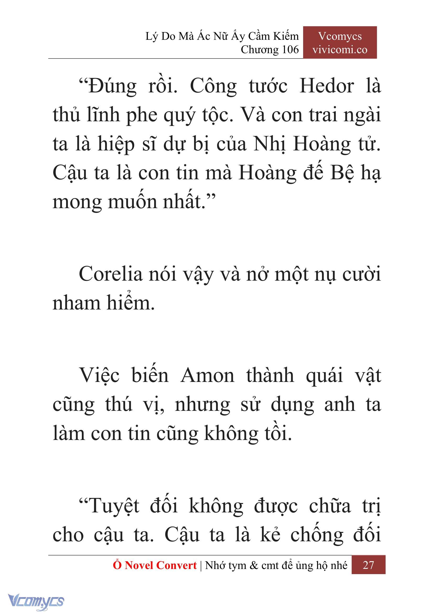 [Novel] Lý Do Mà Ác Nữ Ấy Cầm Kiếm Chapter 106 - Trang 2