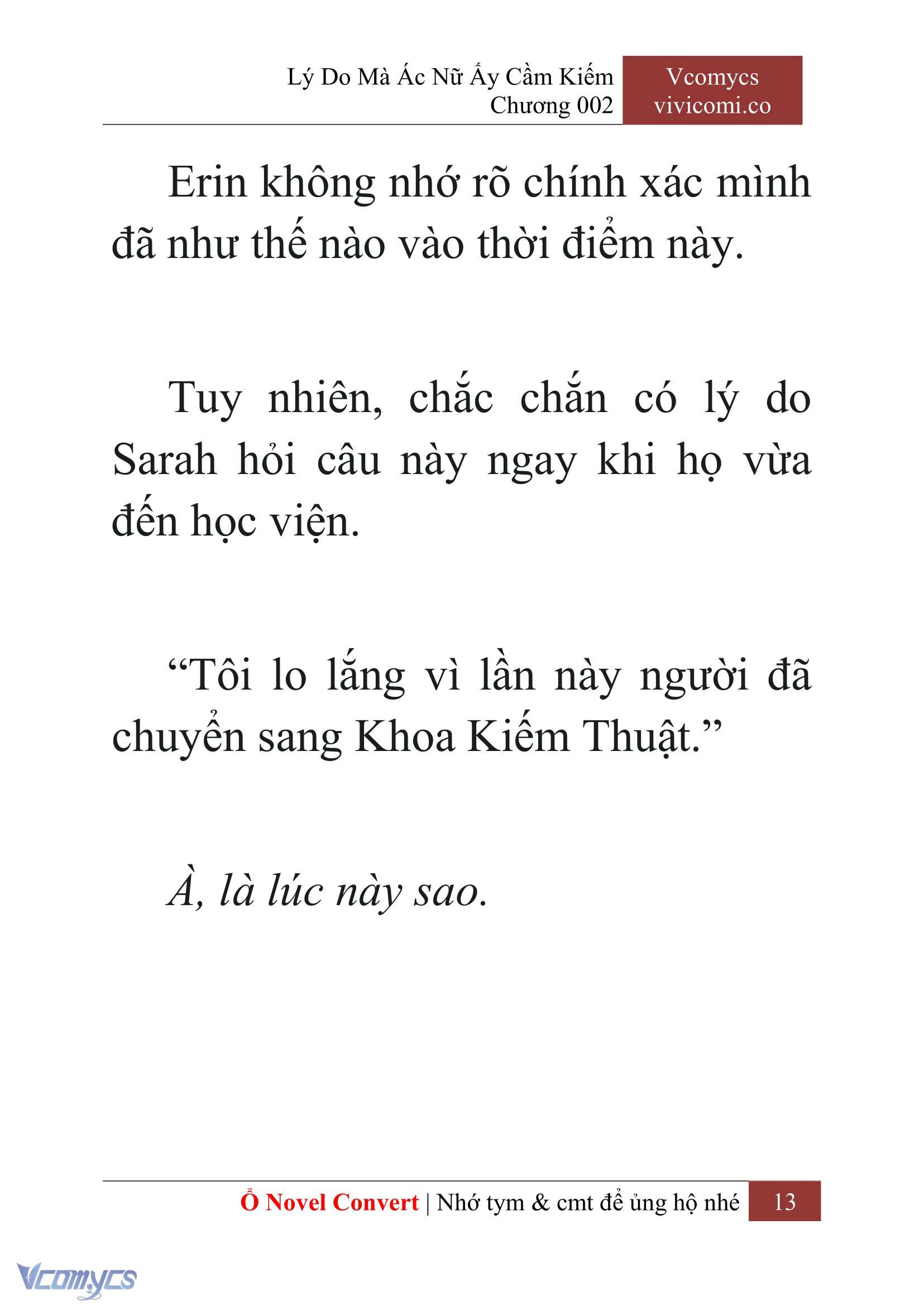 [Novel] Lý Do Mà Ác Nữ Ấy Cầm Kiếm Chapter 2 - Trang 2