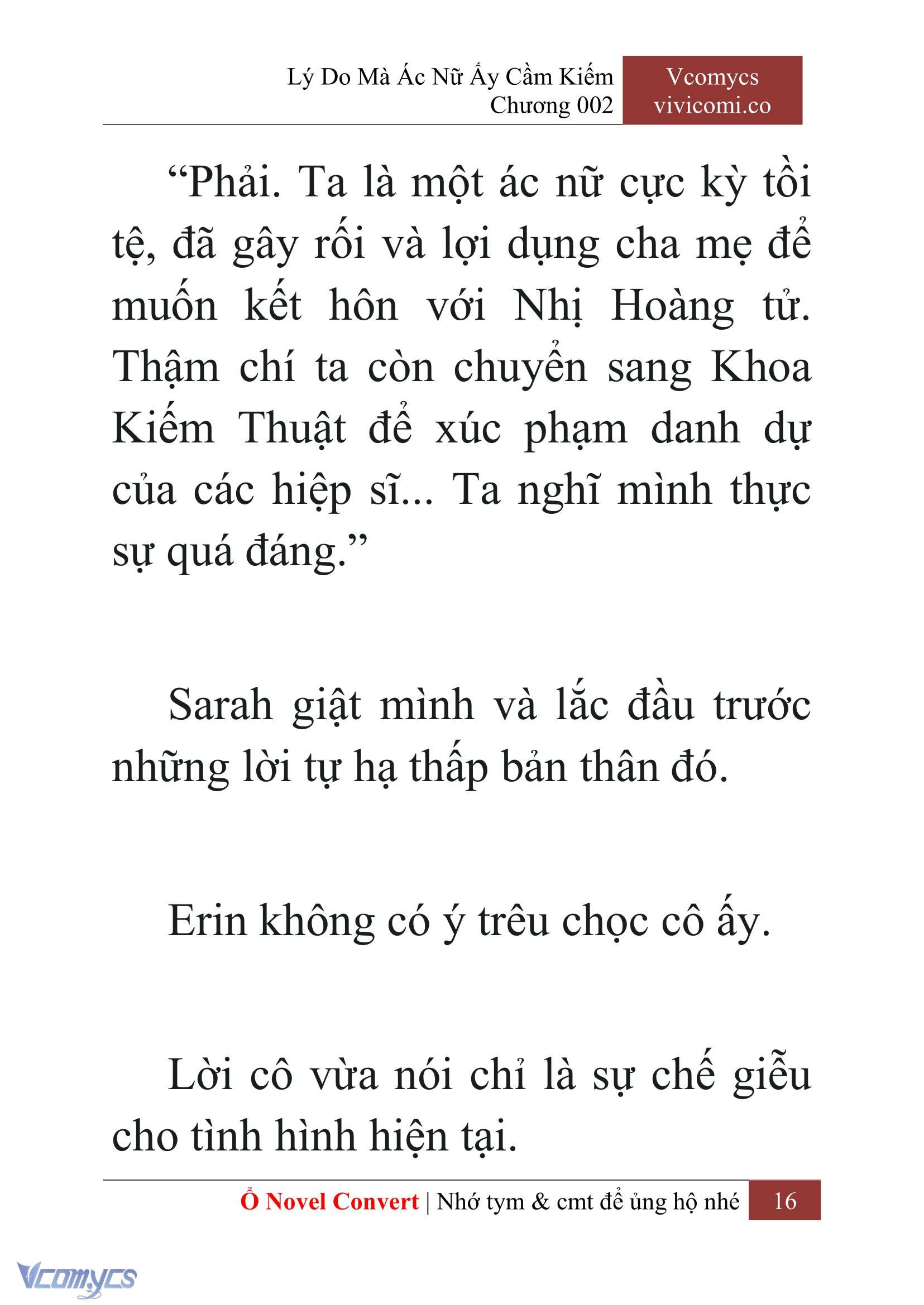 [Novel] Lý Do Mà Ác Nữ Ấy Cầm Kiếm Chapter 2 - Trang 2