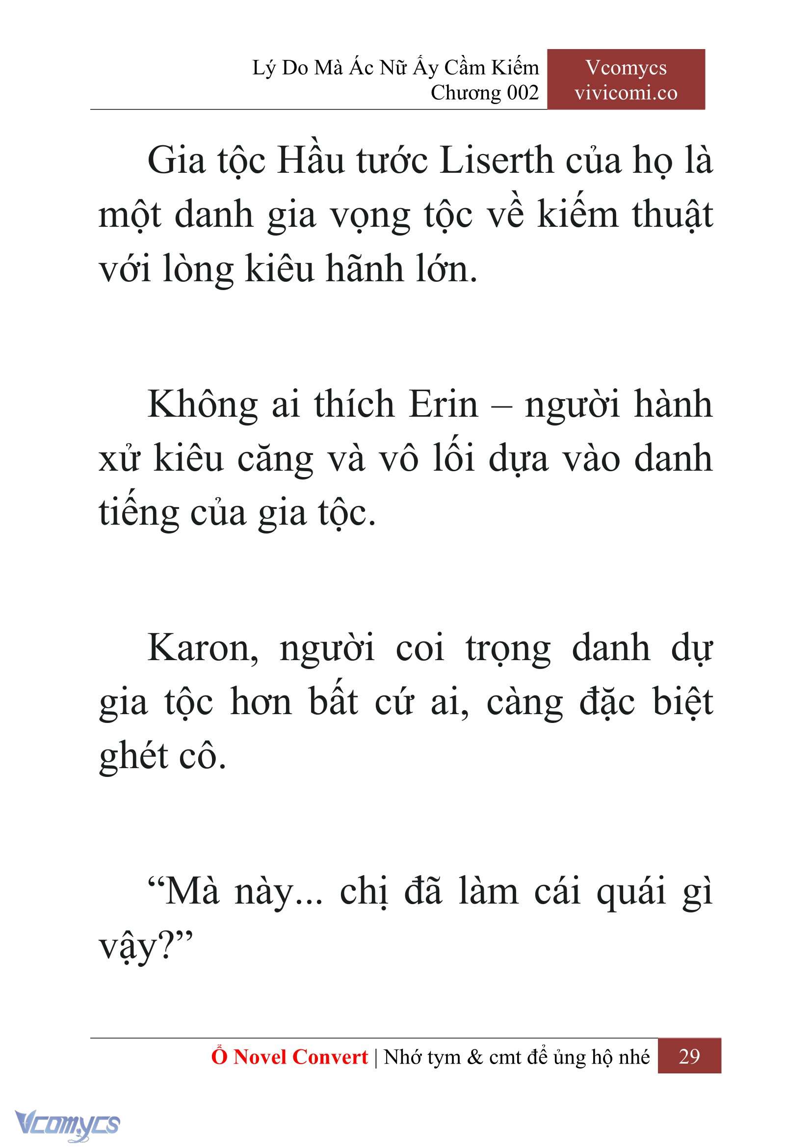 [Novel] Lý Do Mà Ác Nữ Ấy Cầm Kiếm Chapter 2 - Trang 2
