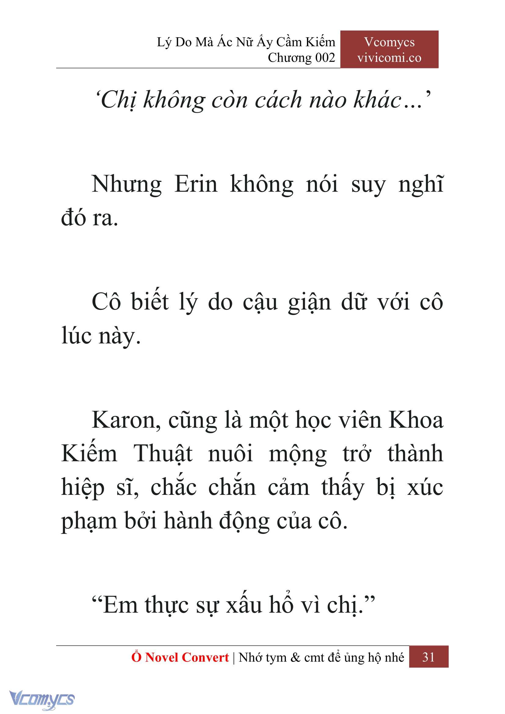 [Novel] Lý Do Mà Ác Nữ Ấy Cầm Kiếm Chapter 2 - Trang 2