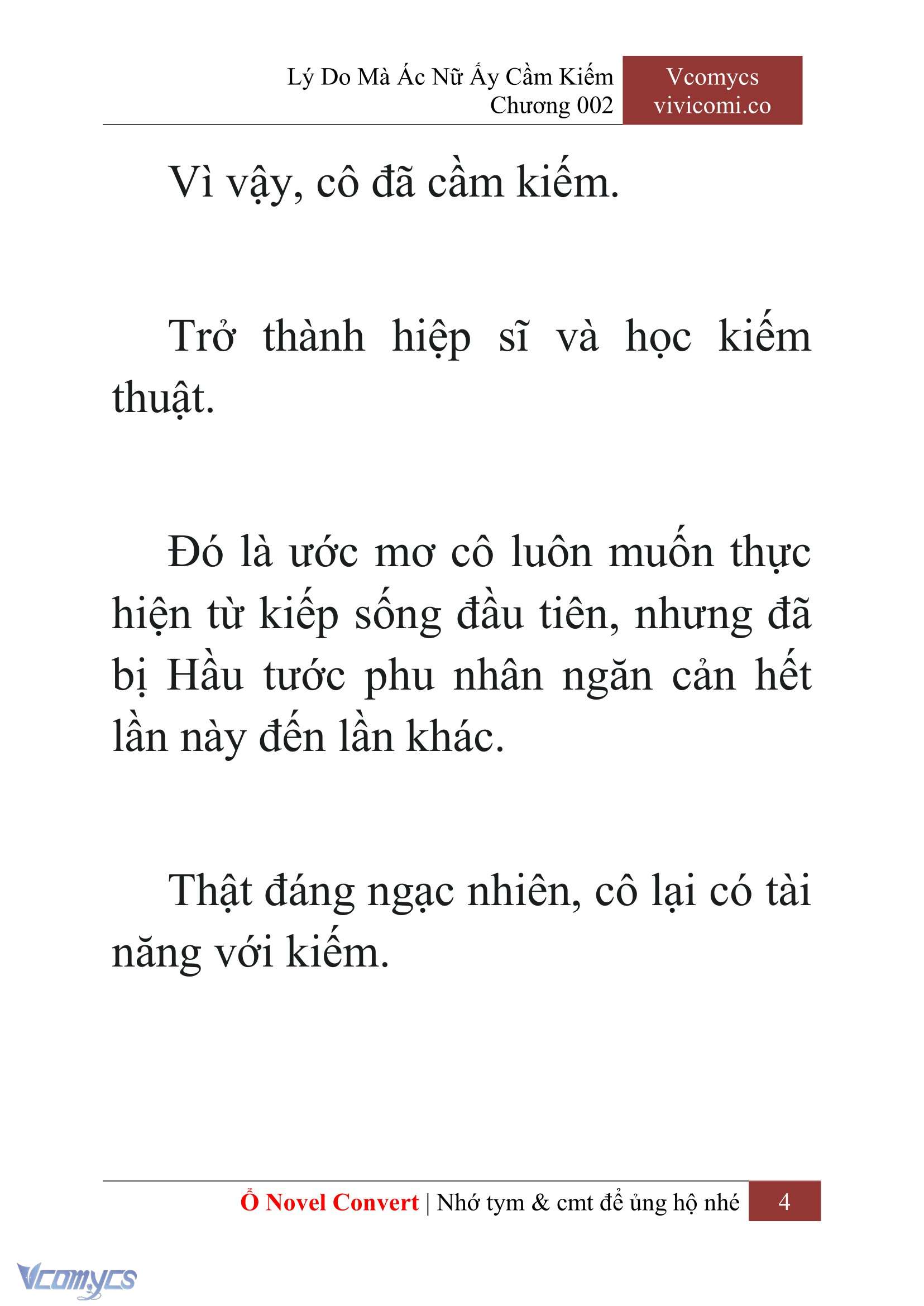 [Novel] Lý Do Mà Ác Nữ Ấy Cầm Kiếm Chapter 2 - Trang 2