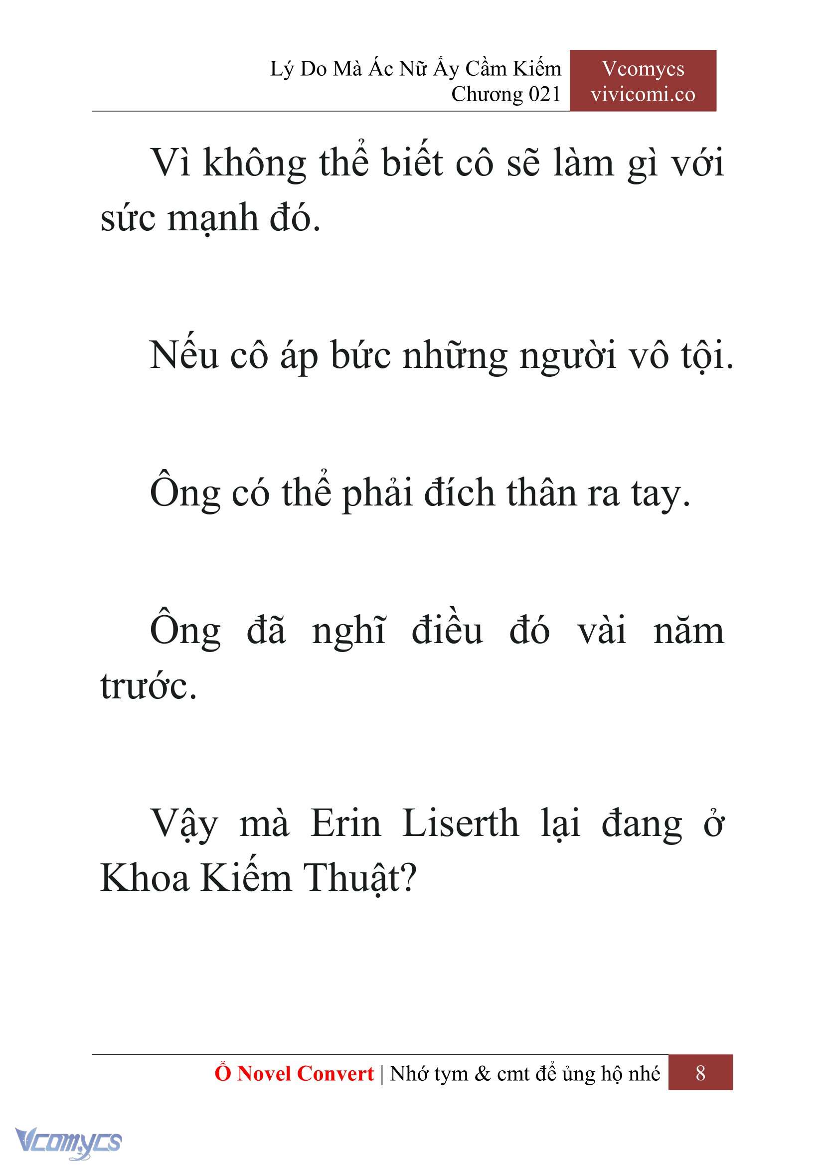 [Novel] Lý Do Mà Ác Nữ Ấy Cầm Kiếm Chapter 21 - Trang 2