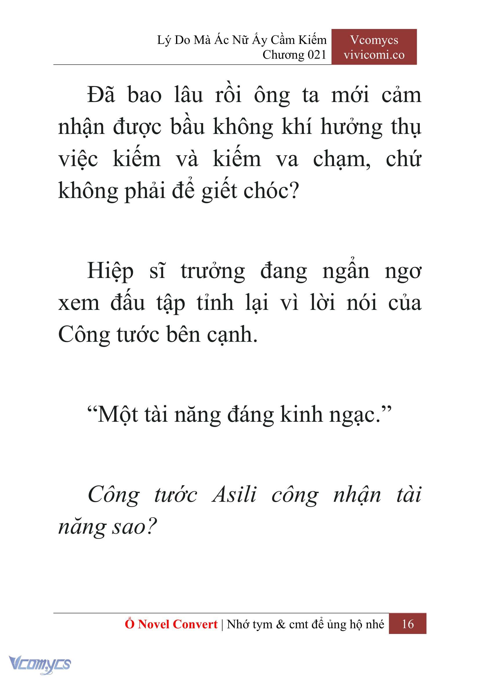 [Novel] Lý Do Mà Ác Nữ Ấy Cầm Kiếm Chapter 21 - Trang 2