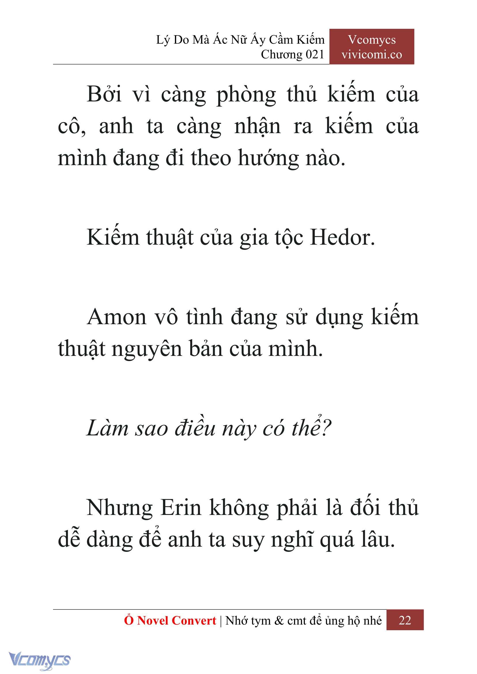 [Novel] Lý Do Mà Ác Nữ Ấy Cầm Kiếm Chapter 21 - Trang 2