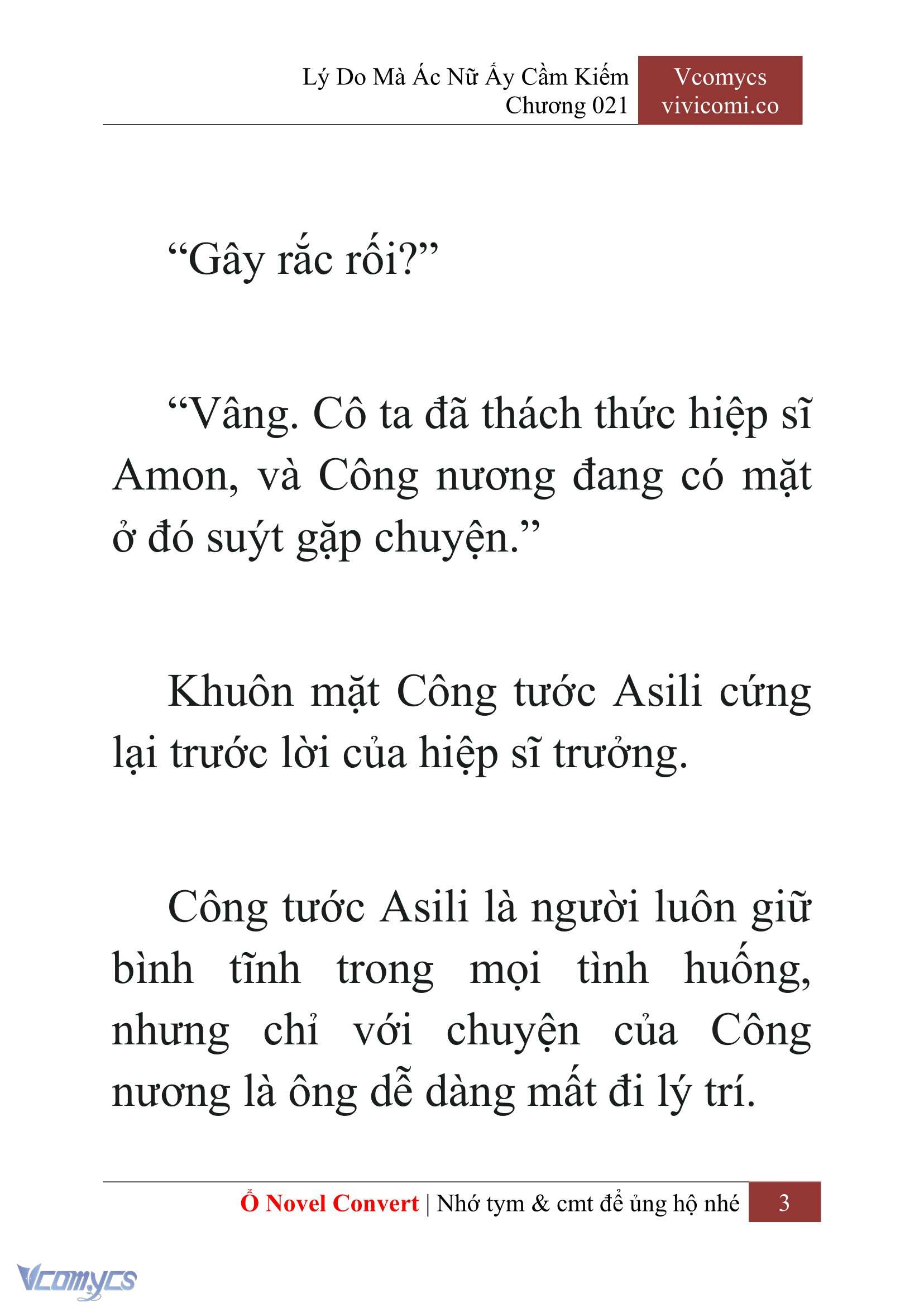 [Novel] Lý Do Mà Ác Nữ Ấy Cầm Kiếm Chapter 21 - Trang 2