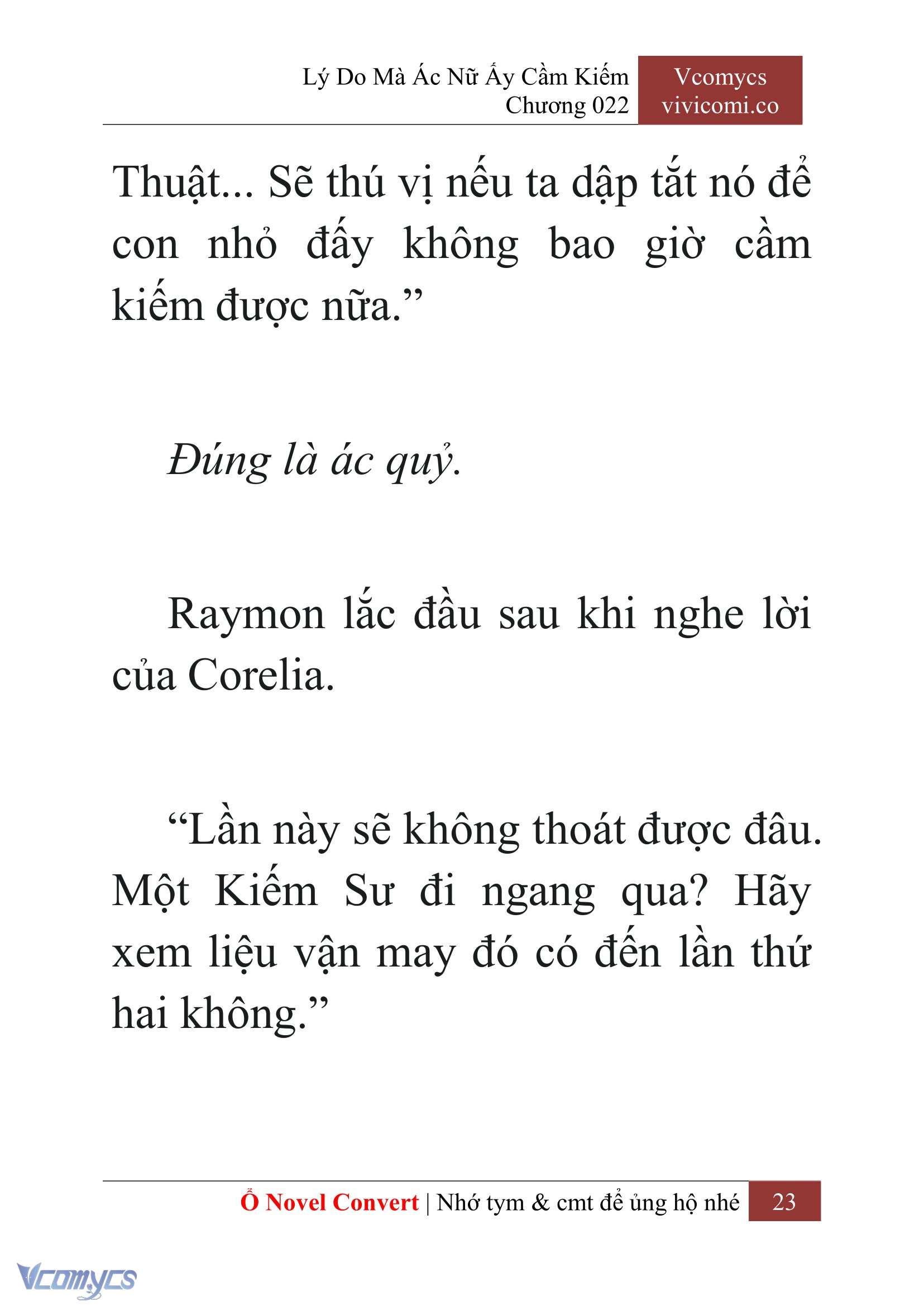[Novel] Lý Do Mà Ác Nữ Ấy Cầm Kiếm Chapter 22 - Trang 2
