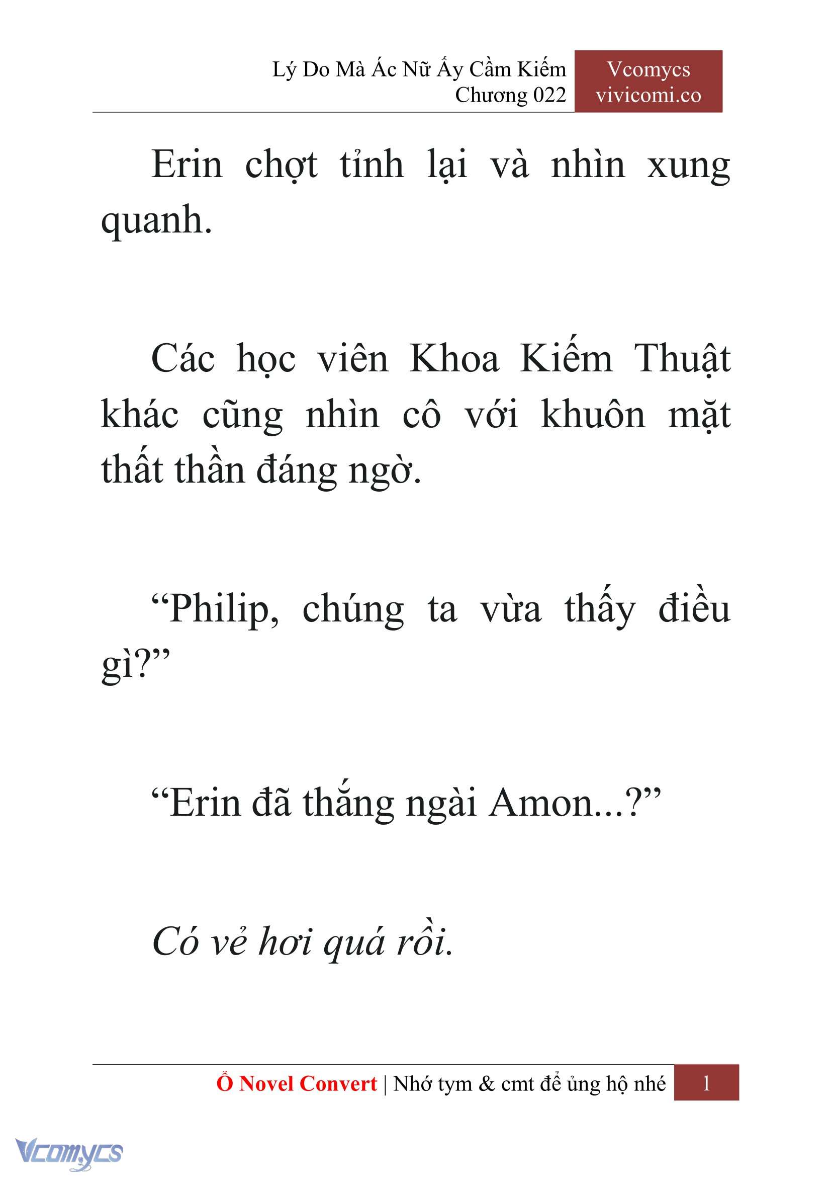 [Novel] Lý Do Mà Ác Nữ Ấy Cầm Kiếm Chapter 22 - Trang 2