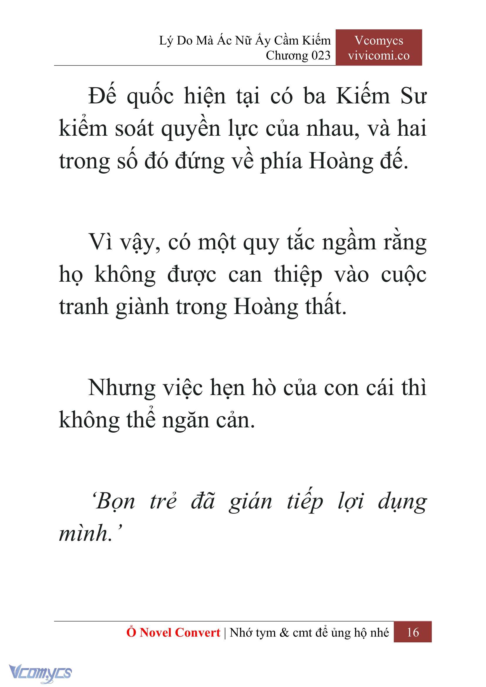 [Novel] Lý Do Mà Ác Nữ Ấy Cầm Kiếm Chapter 23 - Trang 2