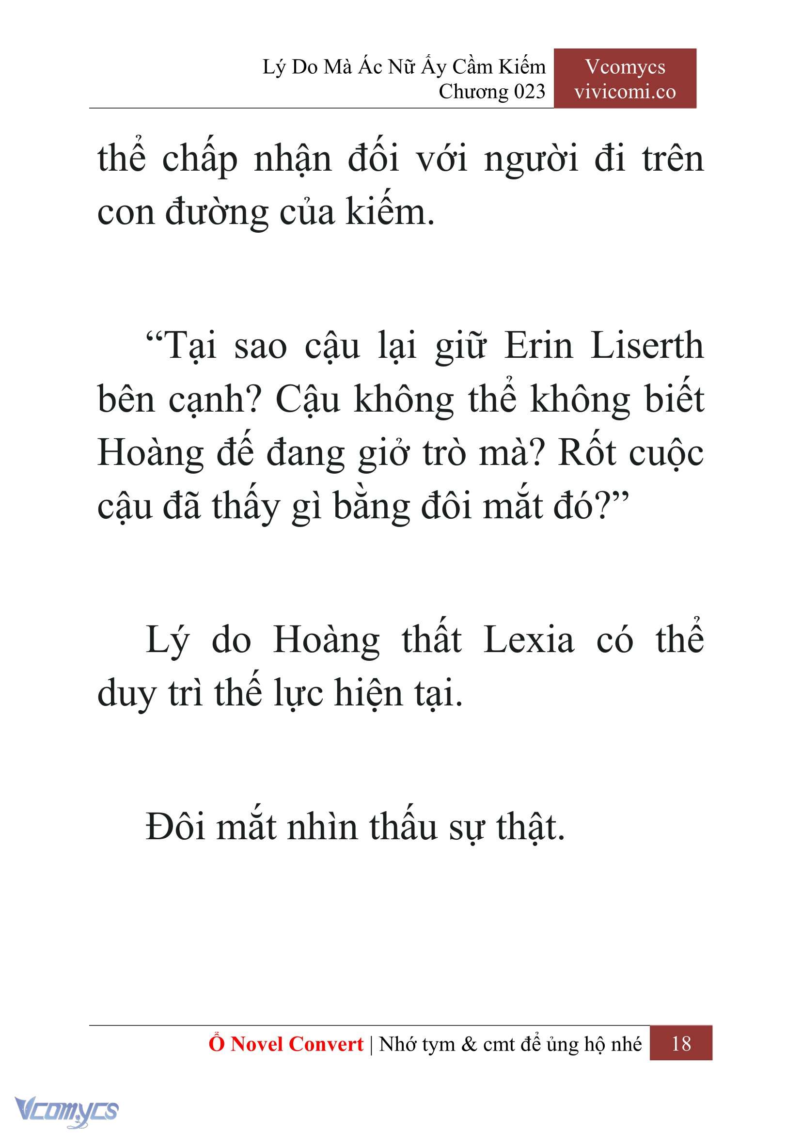 [Novel] Lý Do Mà Ác Nữ Ấy Cầm Kiếm Chapter 23 - Trang 2