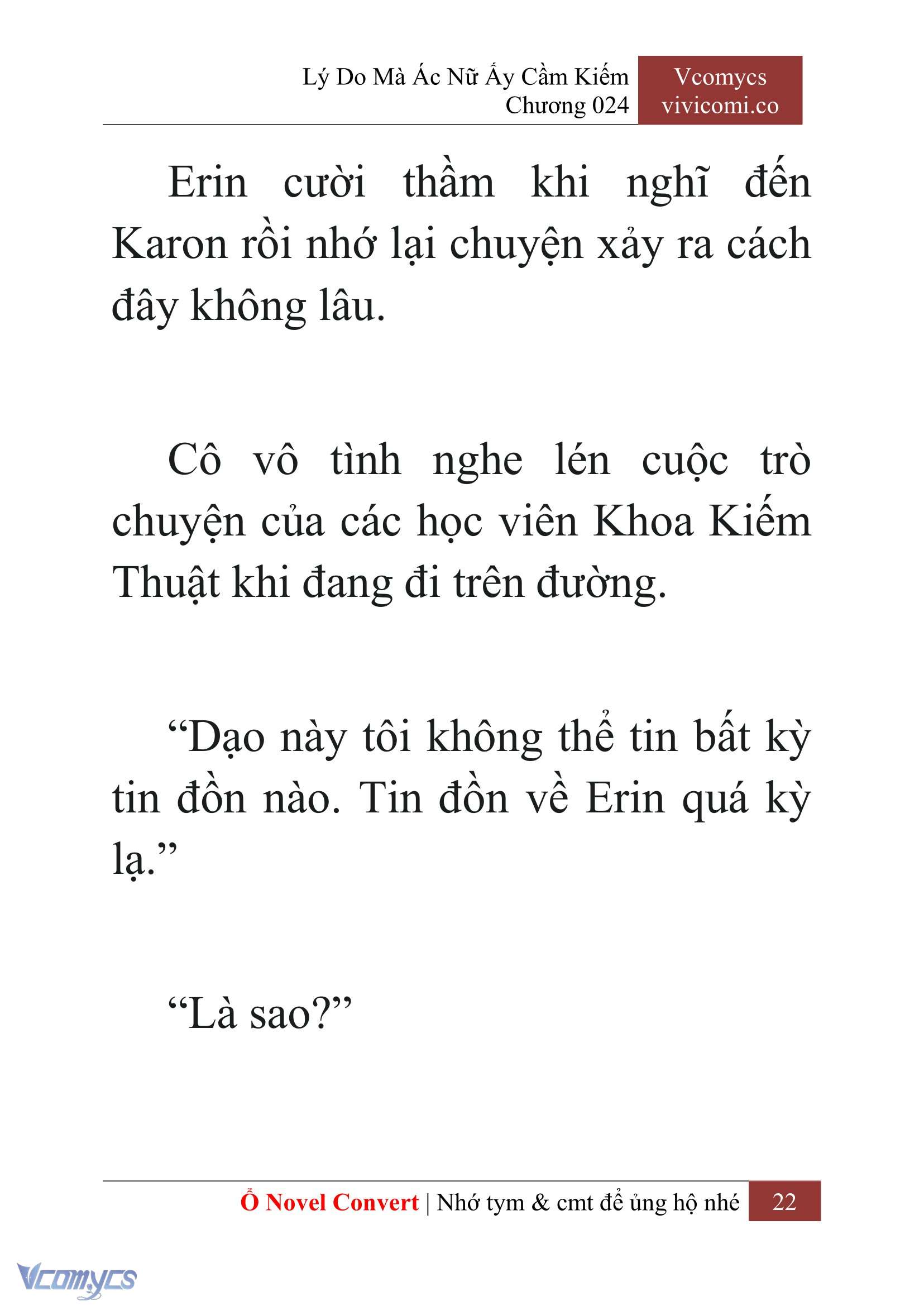 [Novel] Lý Do Mà Ác Nữ Ấy Cầm Kiếm Chapter 24 - Trang 2