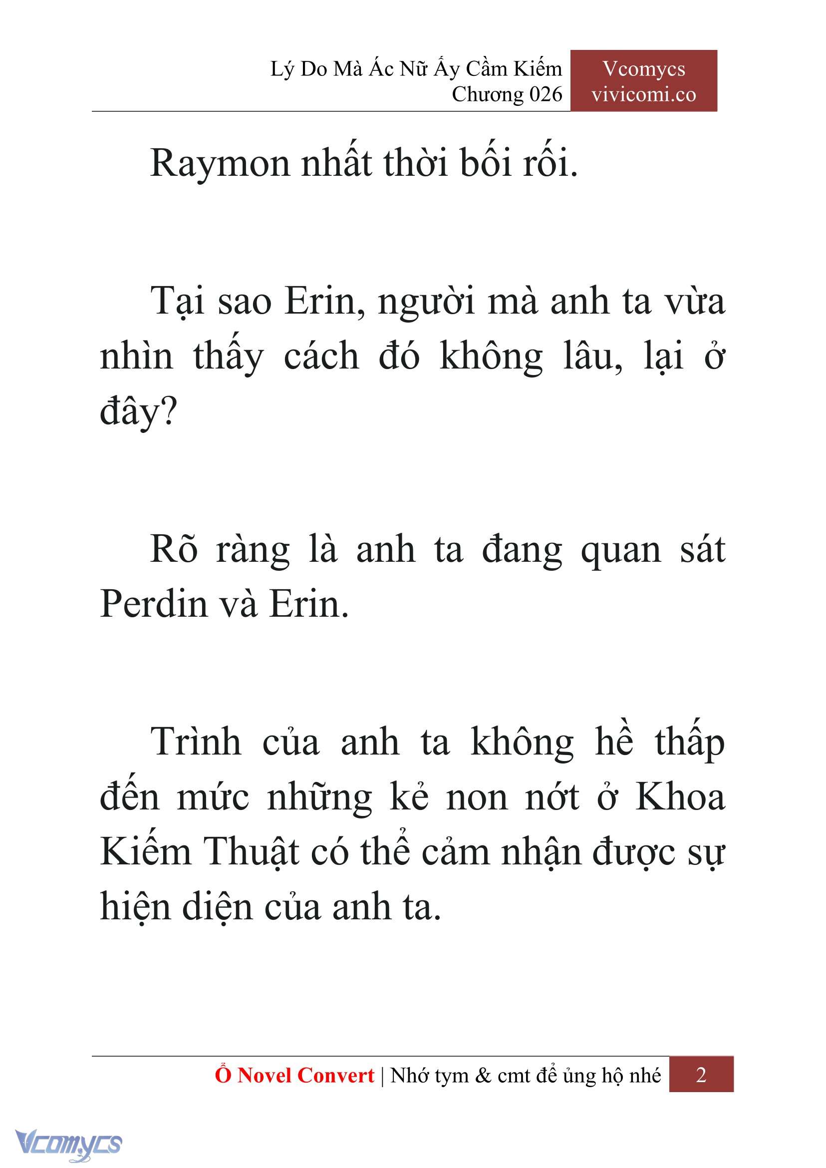 [Novel] Lý Do Mà Ác Nữ Ấy Cầm Kiếm Chapter 26 - Trang 2
