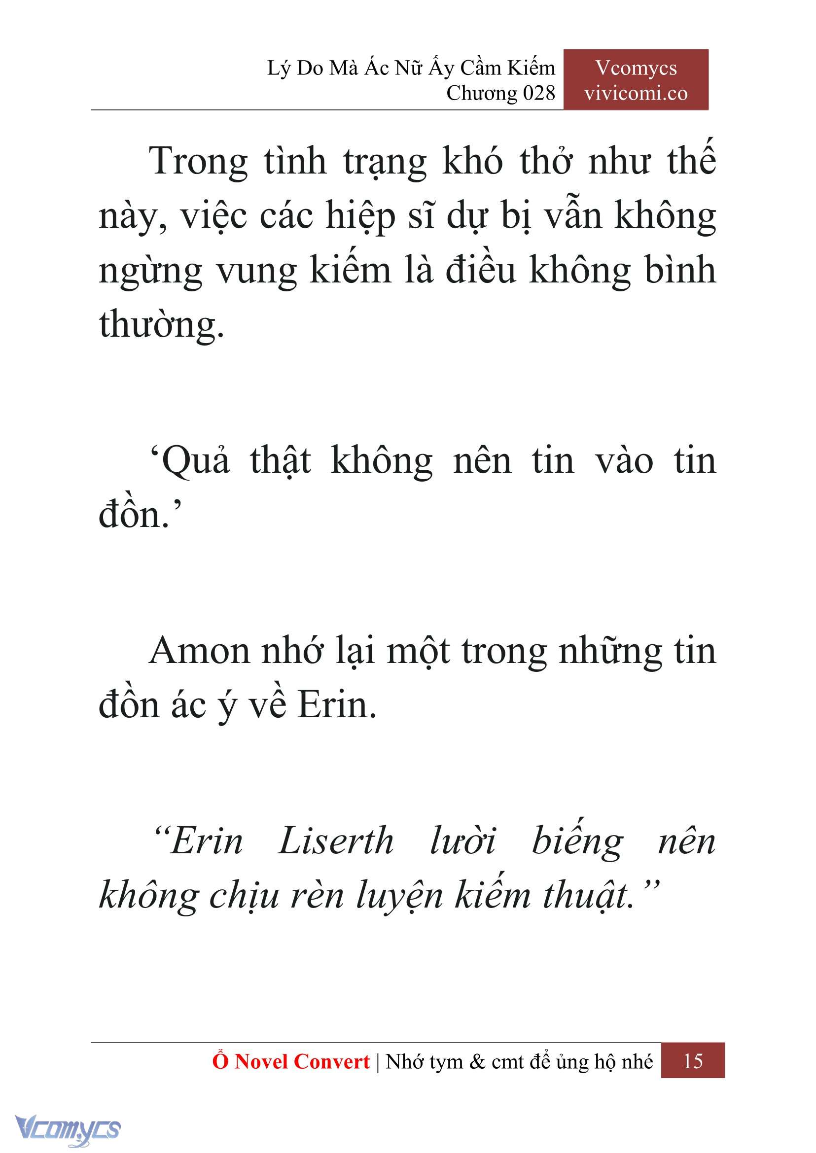 [Novel] Lý Do Mà Ác Nữ Ấy Cầm Kiếm Chapter 28 - Trang 2