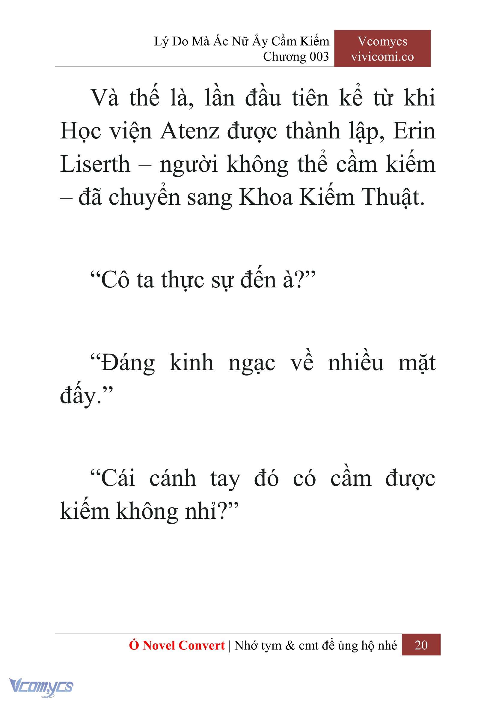 [Novel] Lý Do Mà Ác Nữ Ấy Cầm Kiếm Chapter 3 - Trang 2