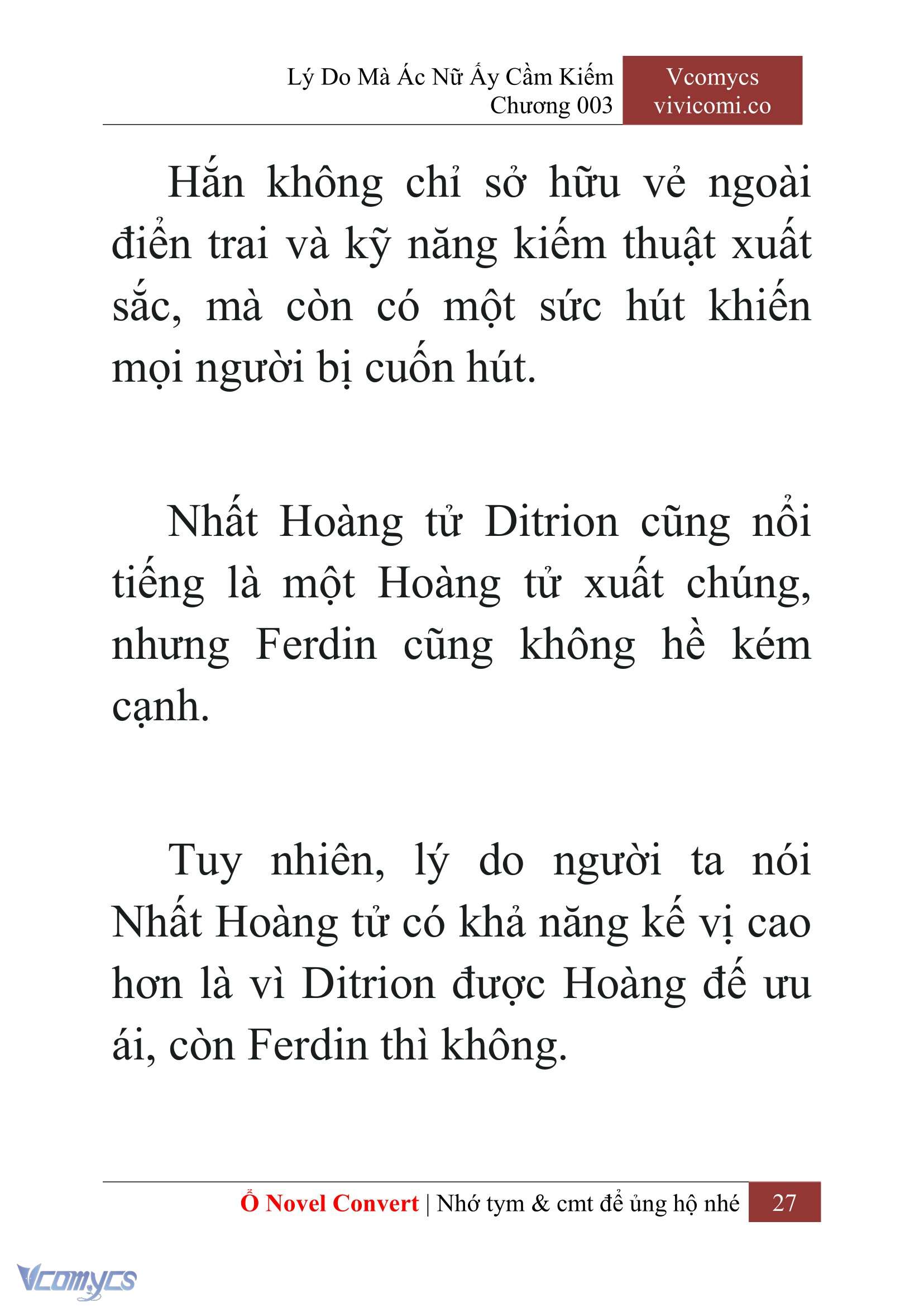 [Novel] Lý Do Mà Ác Nữ Ấy Cầm Kiếm Chapter 3 - Trang 2
