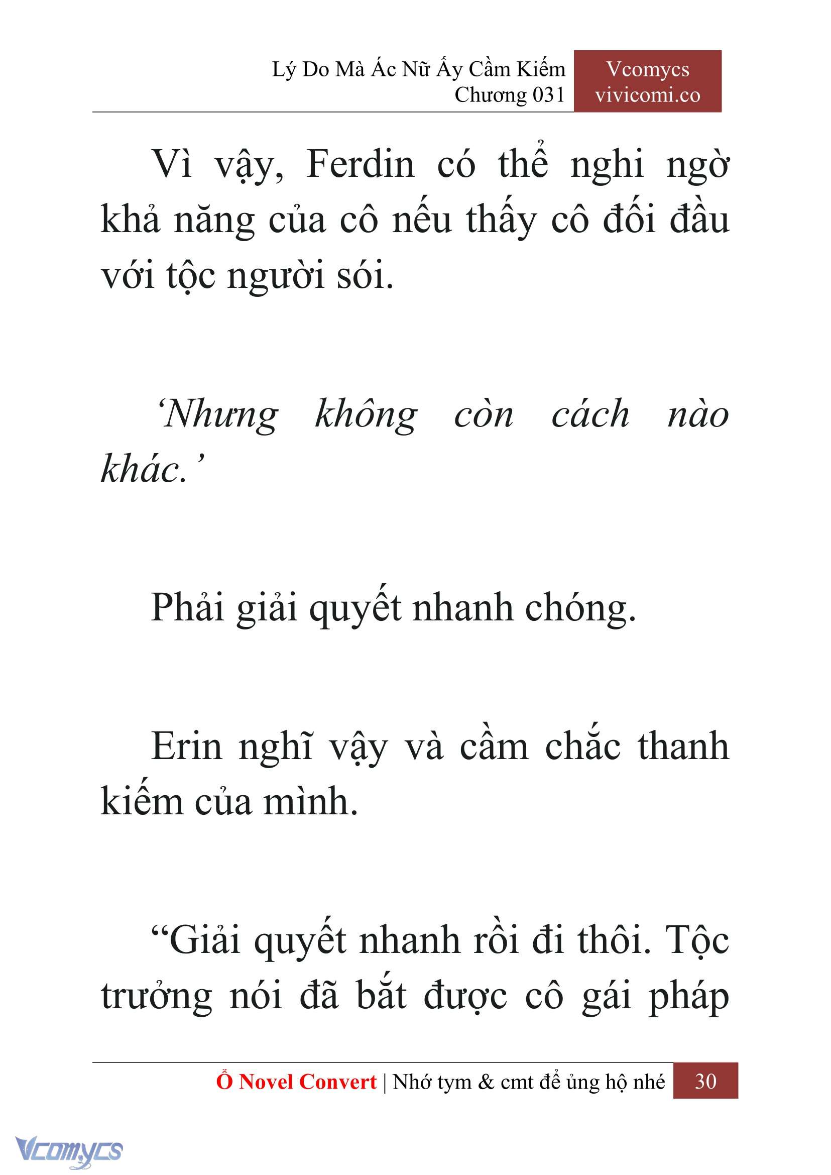 [Novel] Lý Do Mà Ác Nữ Ấy Cầm Kiếm Chapter 31 - Trang 2