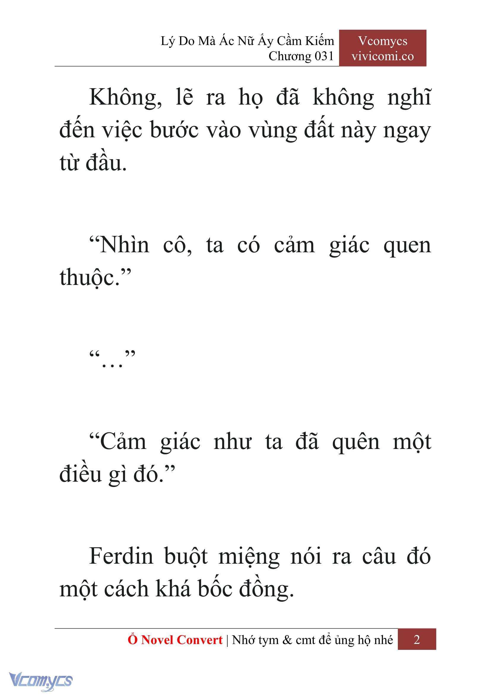 [Novel] Lý Do Mà Ác Nữ Ấy Cầm Kiếm Chapter 31 - Trang 2