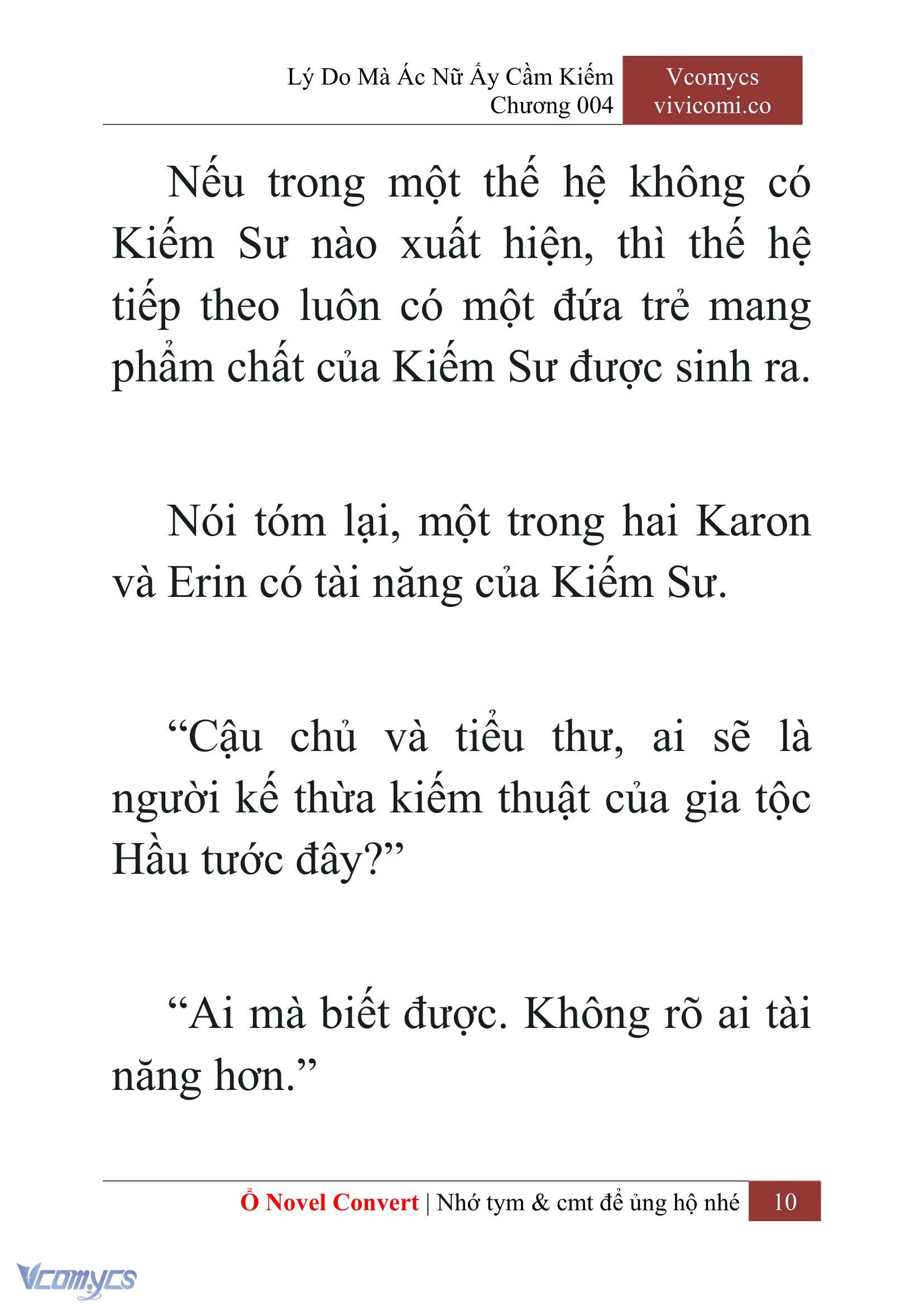 [Novel] Lý Do Mà Ác Nữ Ấy Cầm Kiếm Chapter 4 - Trang 2