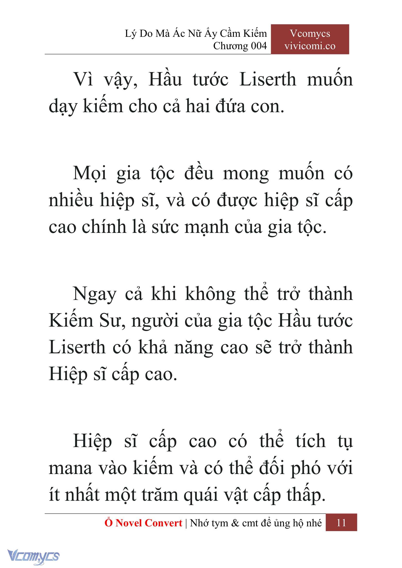 [Novel] Lý Do Mà Ác Nữ Ấy Cầm Kiếm Chapter 4 - Trang 2