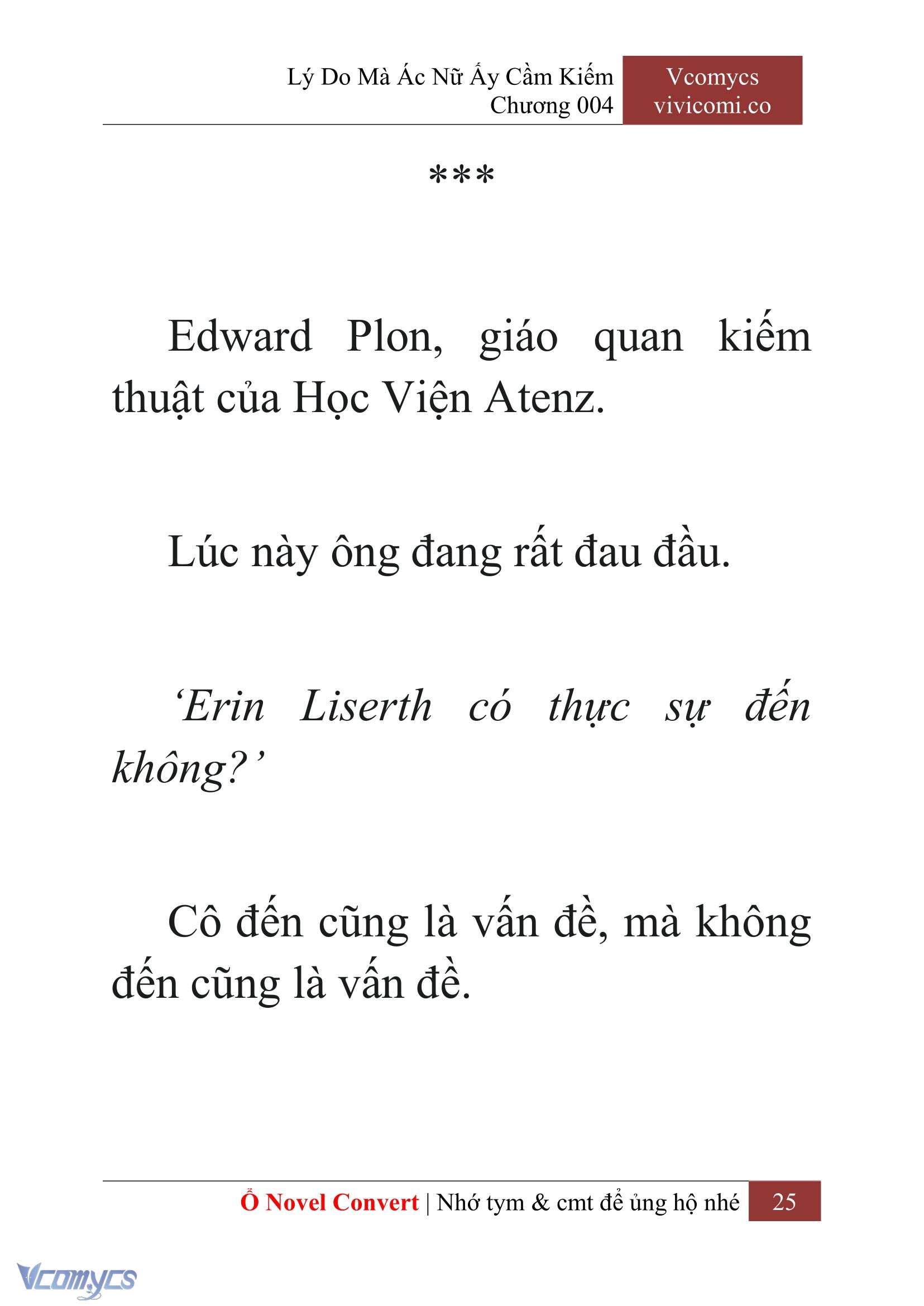 [Novel] Lý Do Mà Ác Nữ Ấy Cầm Kiếm Chapter 4 - Trang 2