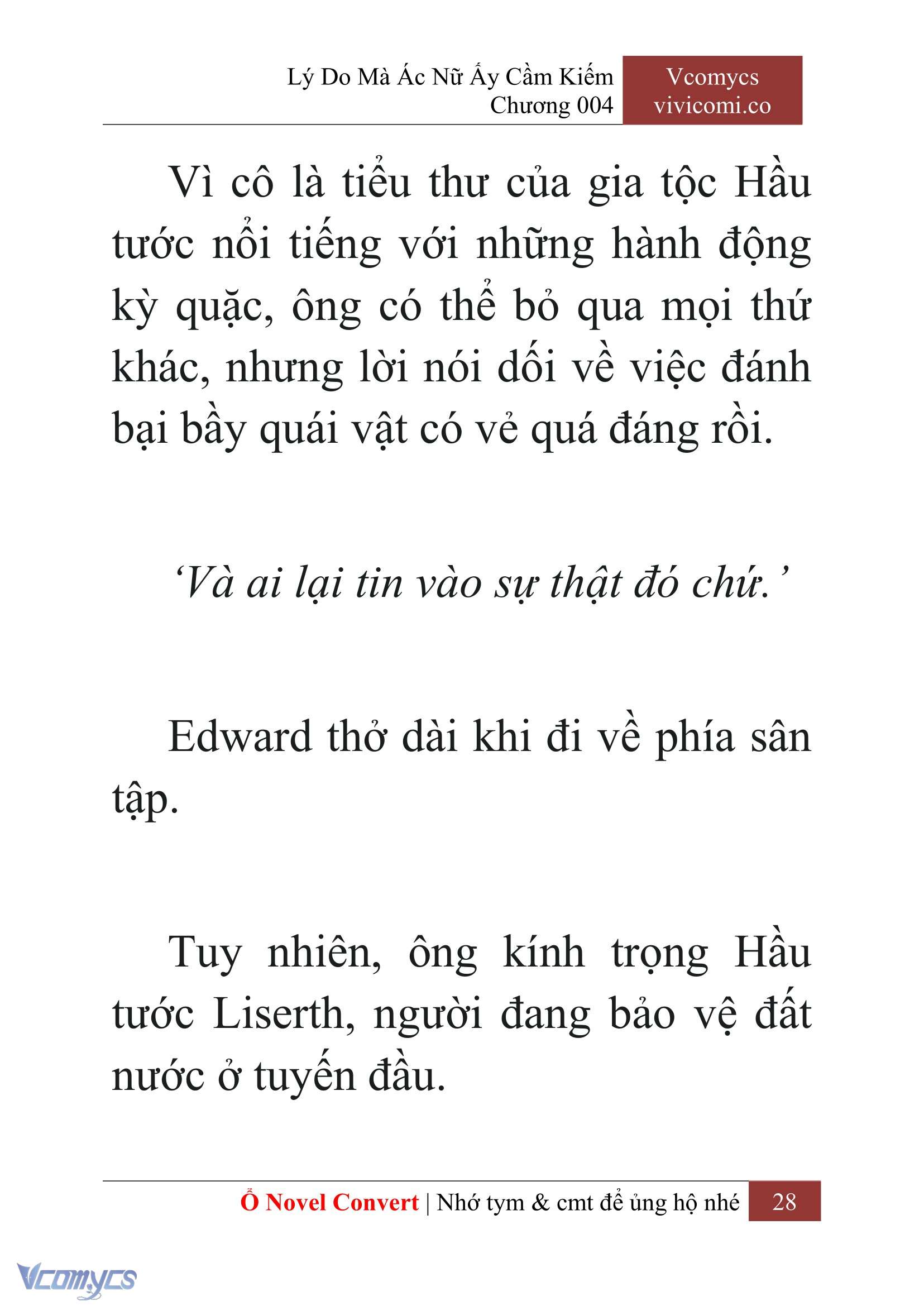 [Novel] Lý Do Mà Ác Nữ Ấy Cầm Kiếm Chapter 4 - Trang 2