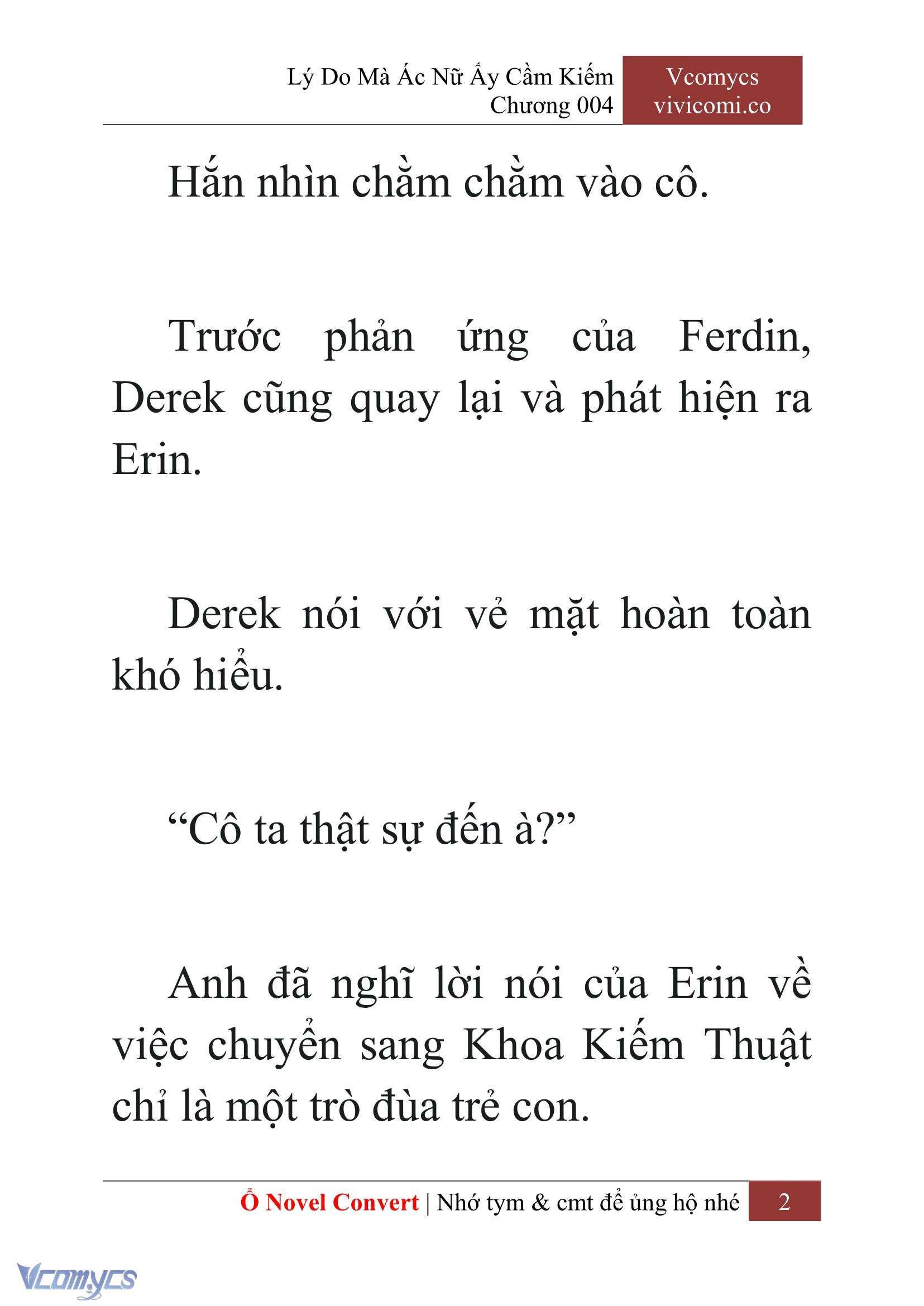 [Novel] Lý Do Mà Ác Nữ Ấy Cầm Kiếm Chapter 4 - Trang 2