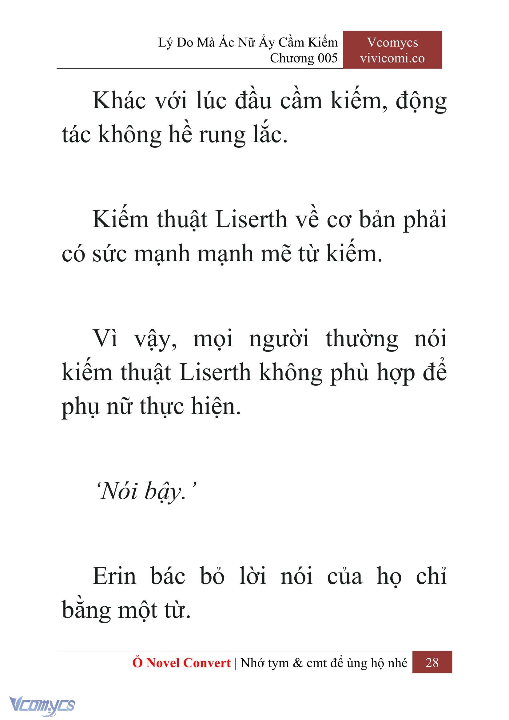 [Novel] Lý Do Mà Ác Nữ Ấy Cầm Kiếm Chapter 5 - Trang 2