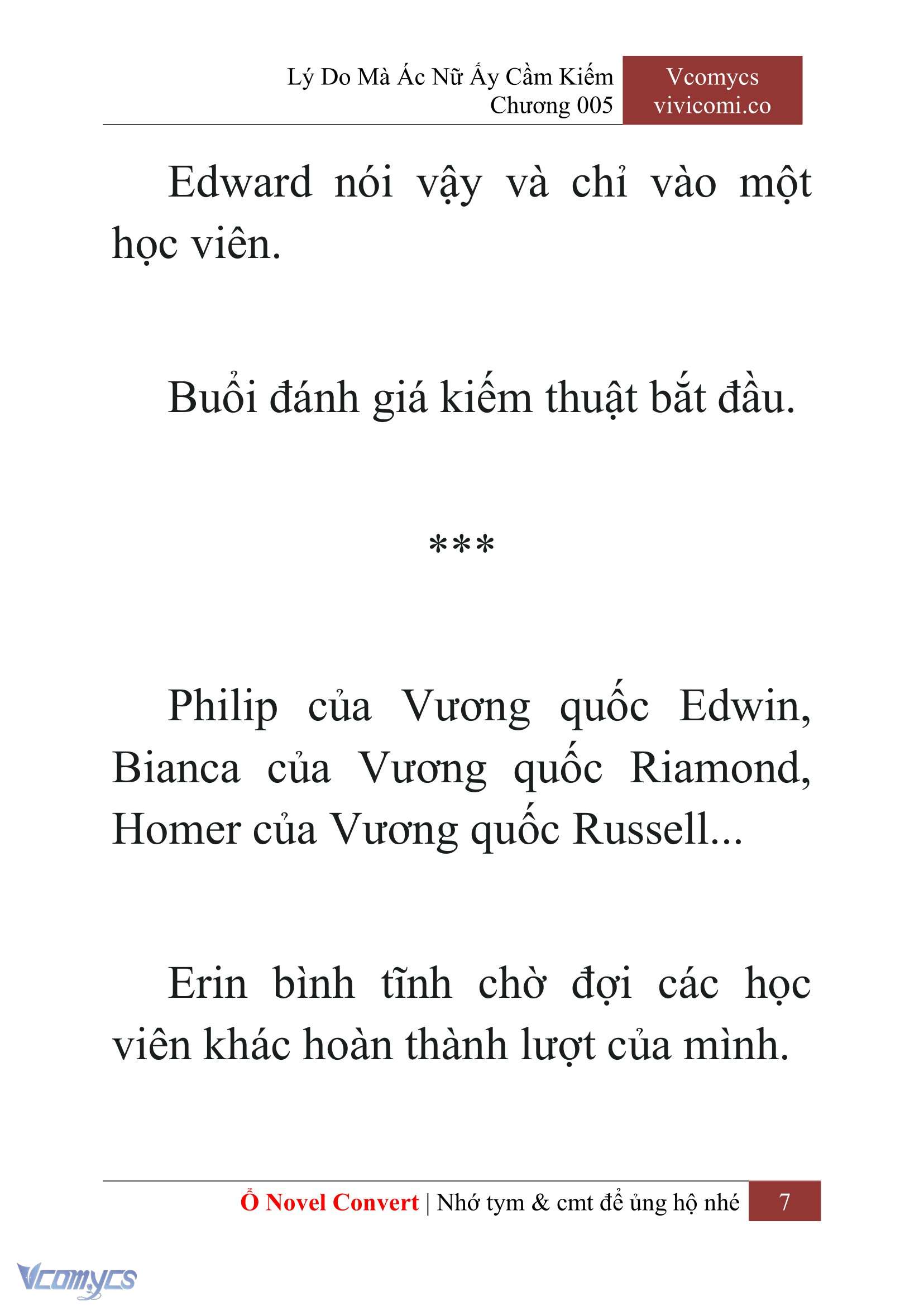 [Novel] Lý Do Mà Ác Nữ Ấy Cầm Kiếm Chapter 5 - Trang 2