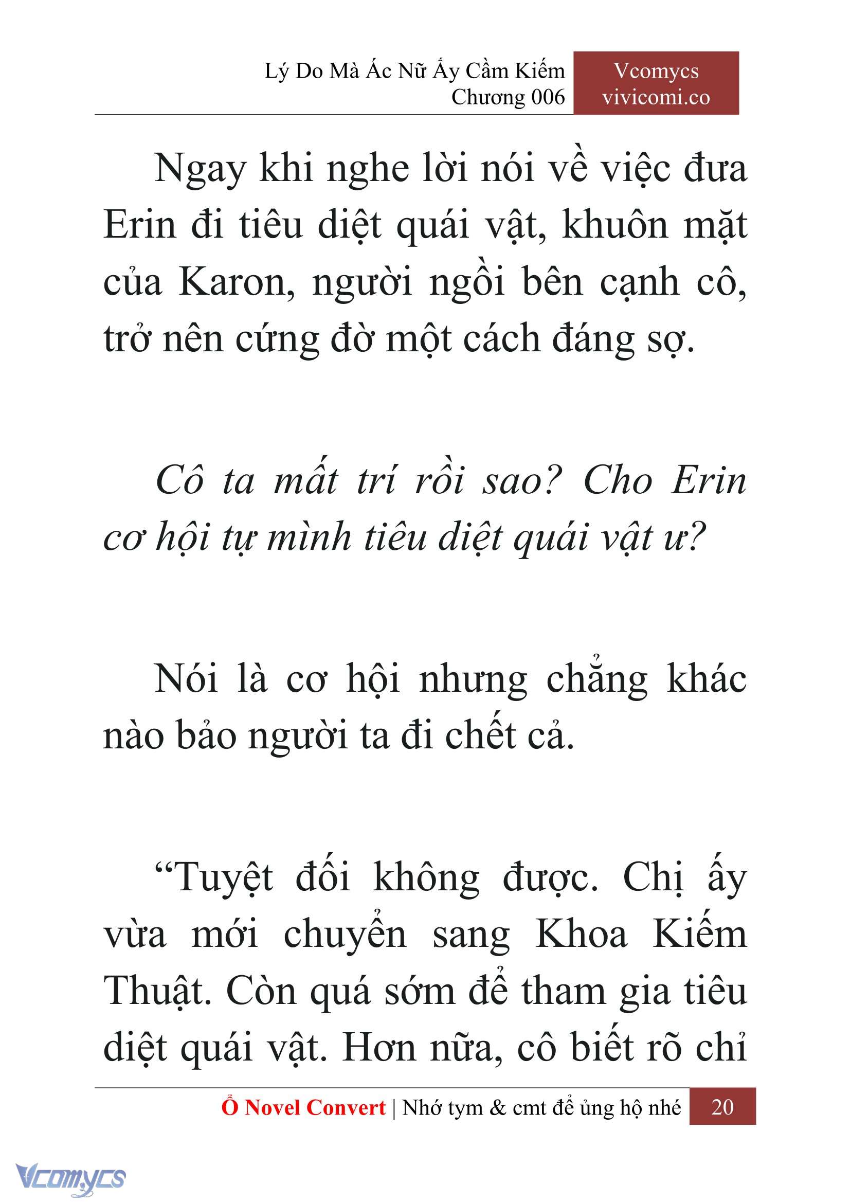 [Novel] Lý Do Mà Ác Nữ Ấy Cầm Kiếm Chapter 6 - Trang 2