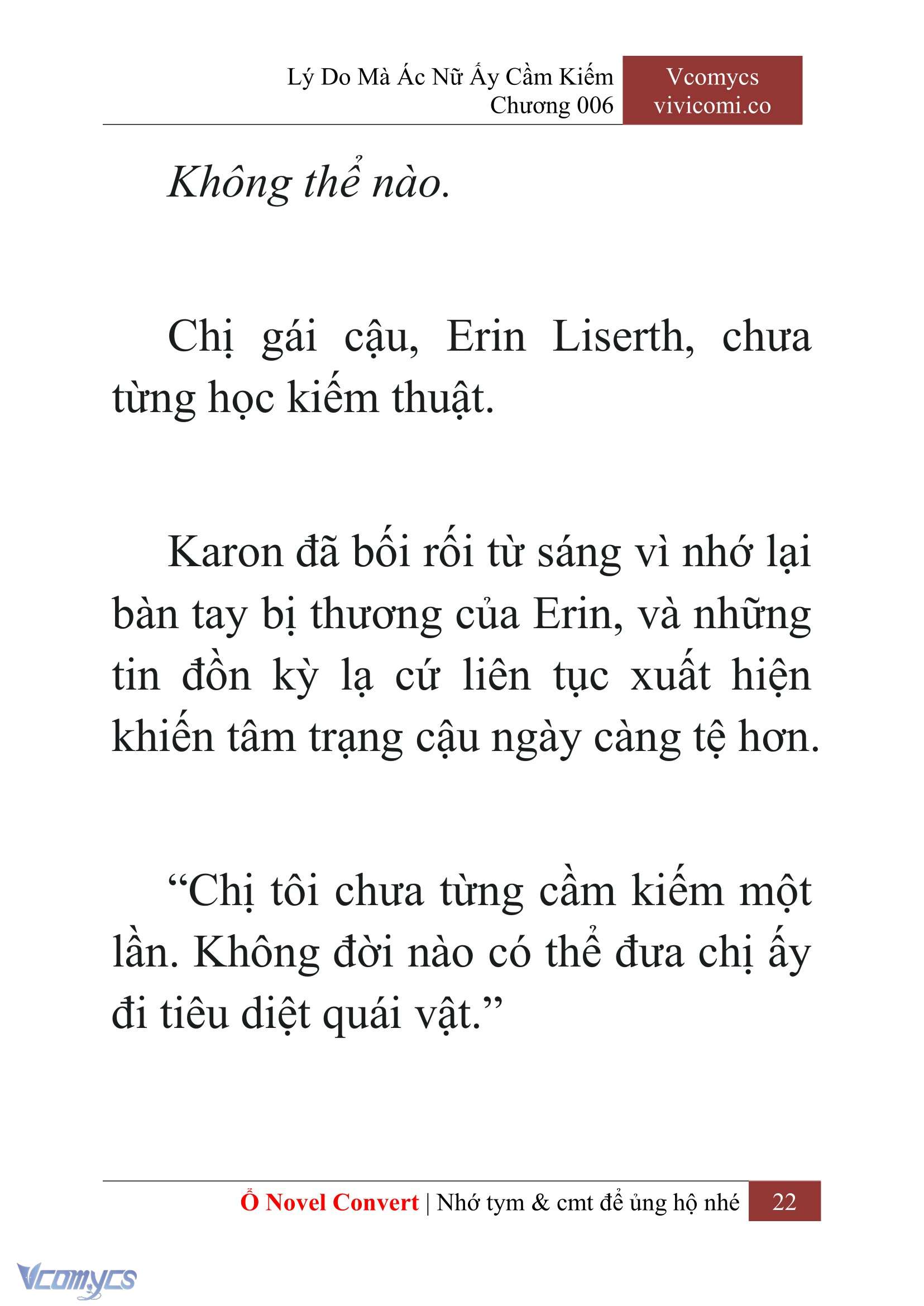 [Novel] Lý Do Mà Ác Nữ Ấy Cầm Kiếm Chapter 6 - Trang 2