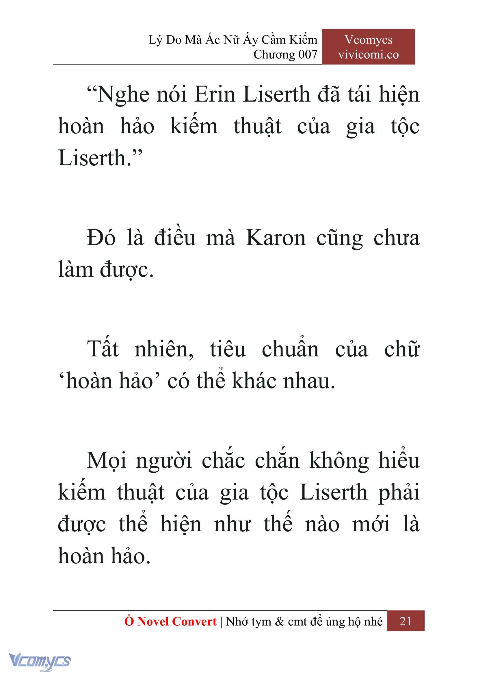 [Novel] Lý Do Mà Ác Nữ Ấy Cầm Kiếm Chapter 7 - Trang 2