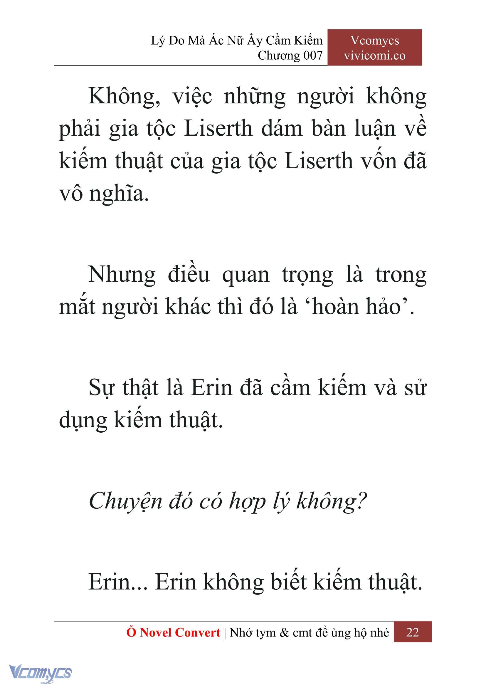 [Novel] Lý Do Mà Ác Nữ Ấy Cầm Kiếm Chapter 7 - Trang 2
