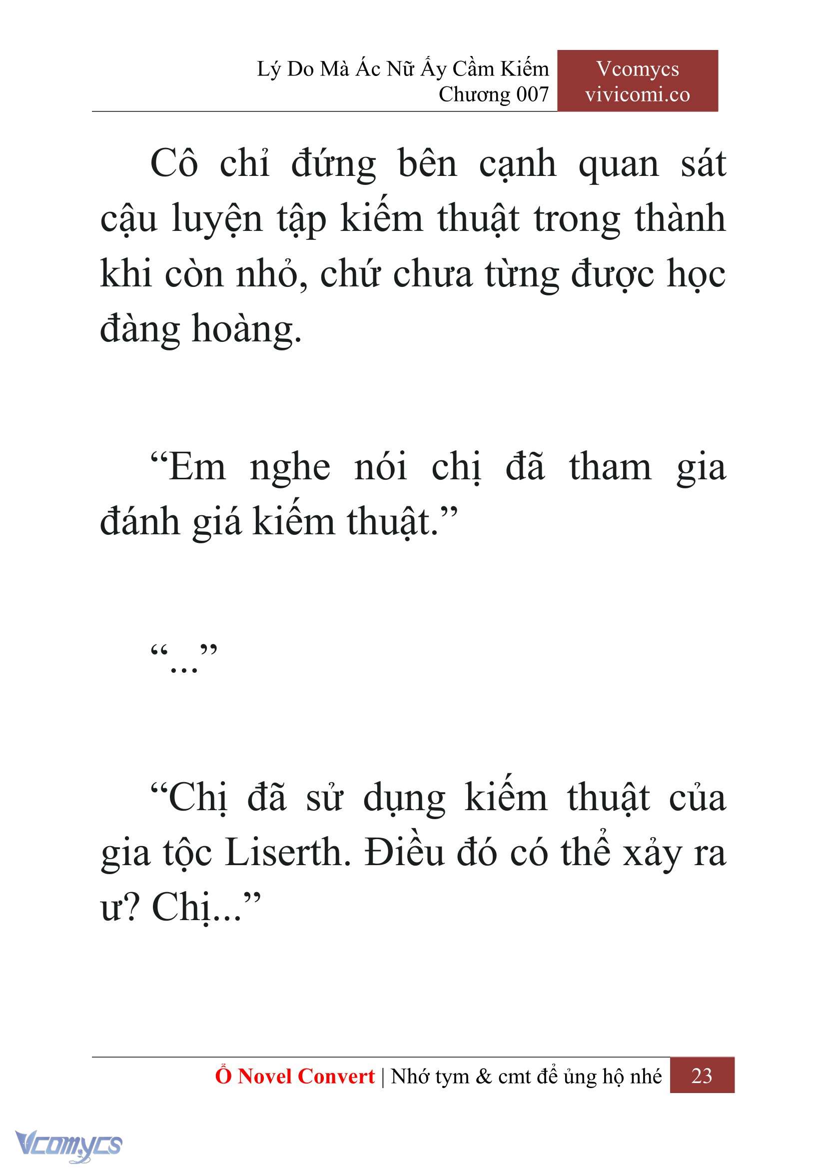 [Novel] Lý Do Mà Ác Nữ Ấy Cầm Kiếm Chapter 7 - Trang 2