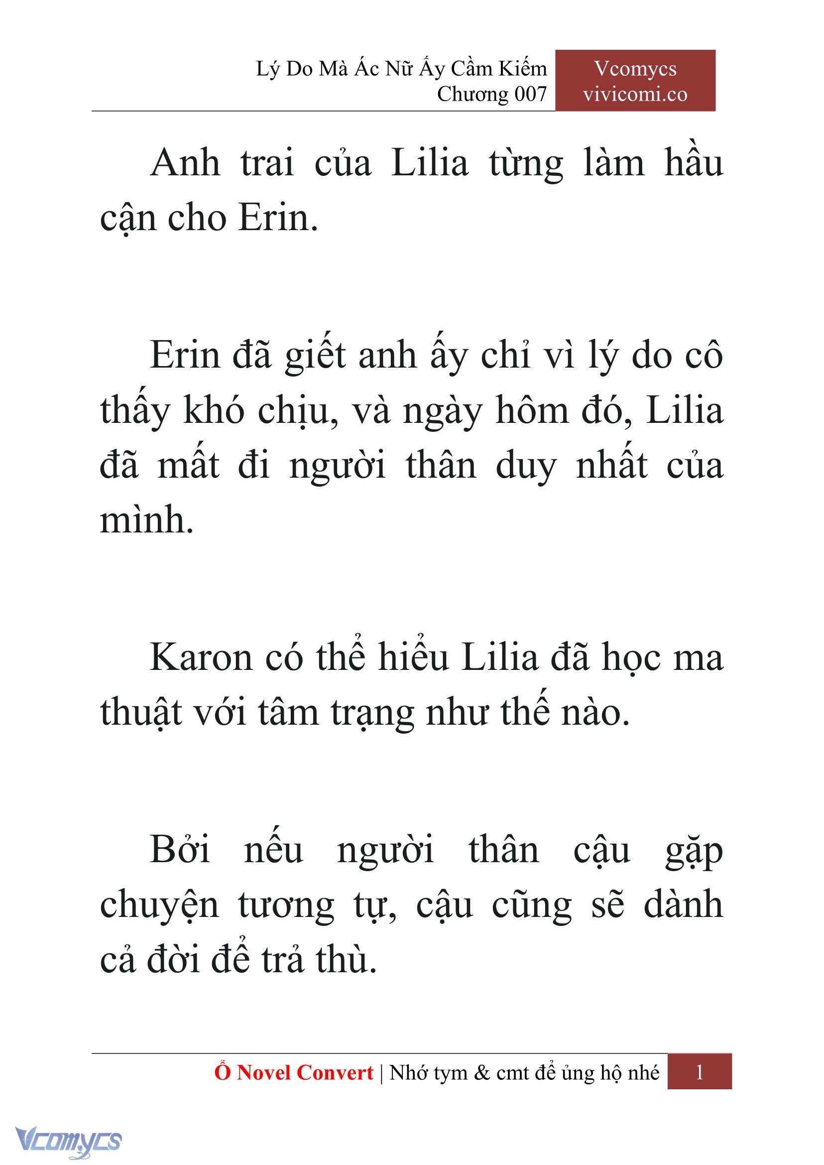 [Novel] Lý Do Mà Ác Nữ Ấy Cầm Kiếm Chapter 7 - Trang 2