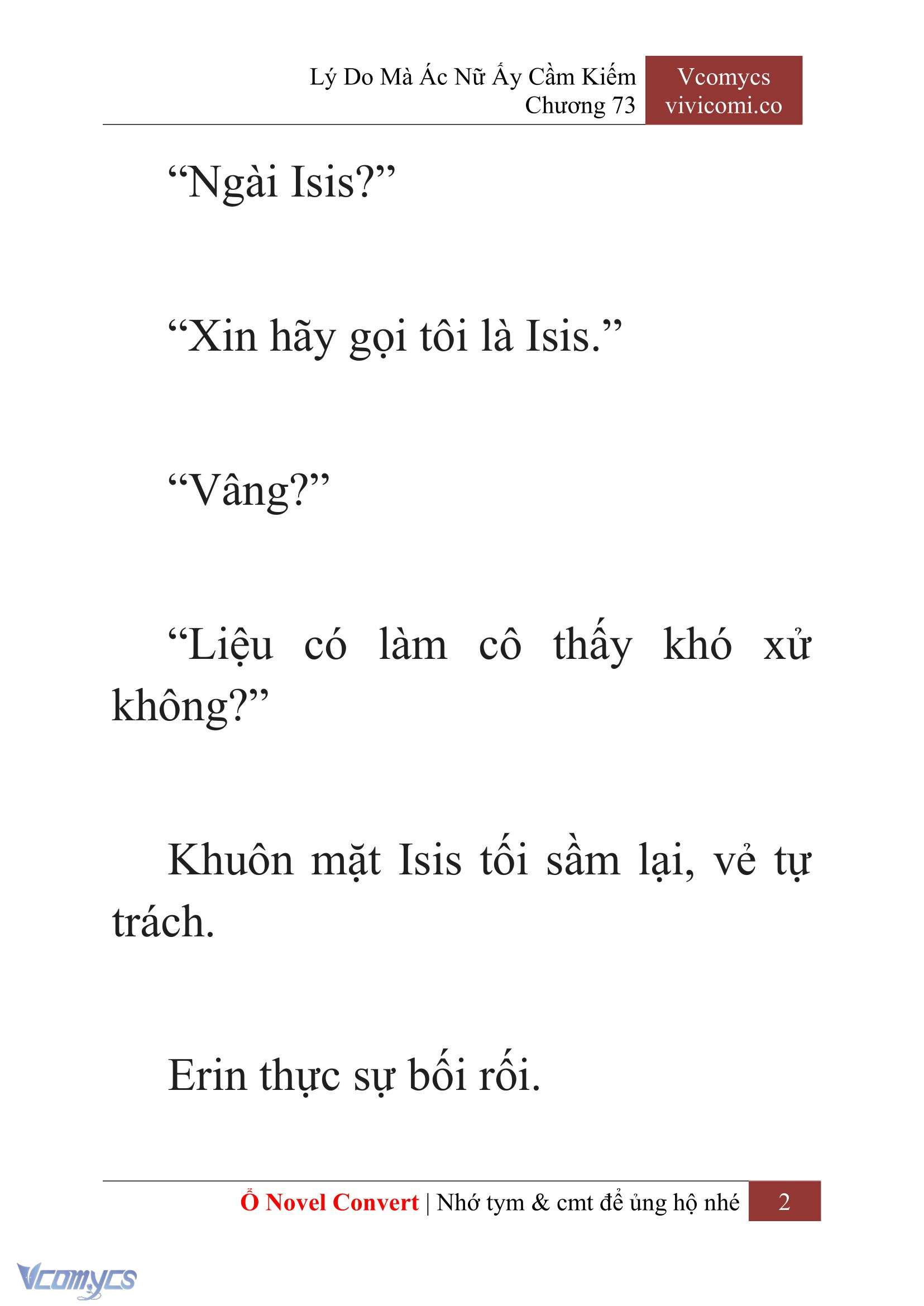 [Novel] Lý Do Mà Ác Nữ Ấy Cầm Kiếm Chapter 73 - Trang 2