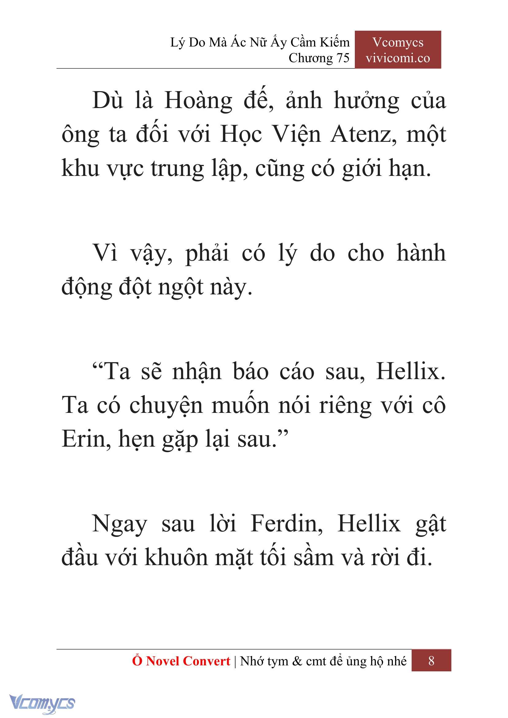 [Novel] Lý Do Mà Ác Nữ Ấy Cầm Kiếm Chapter 75 - Trang 2