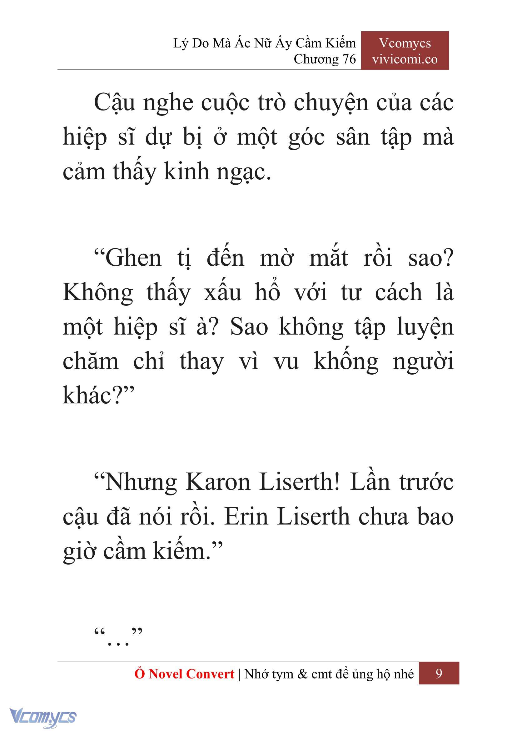 [Novel] Lý Do Mà Ác Nữ Ấy Cầm Kiếm Chapter 76 - Trang 2