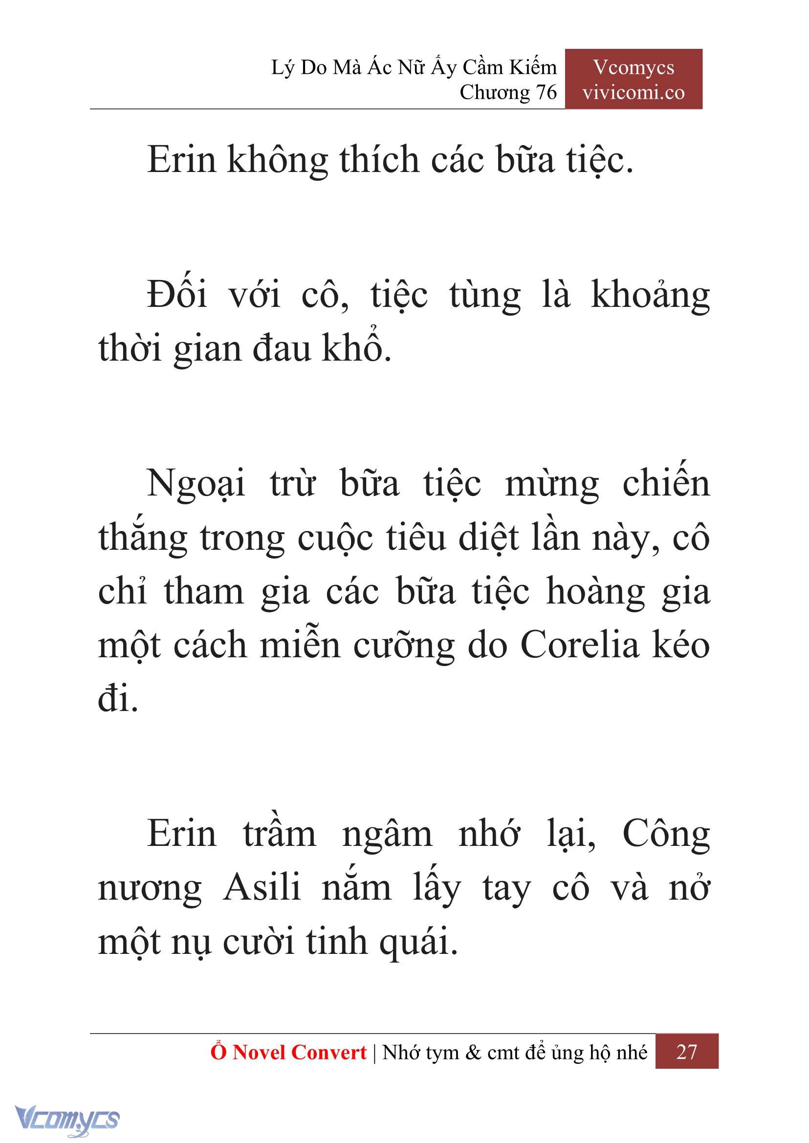 [Novel] Lý Do Mà Ác Nữ Ấy Cầm Kiếm Chapter 76 - Trang 2