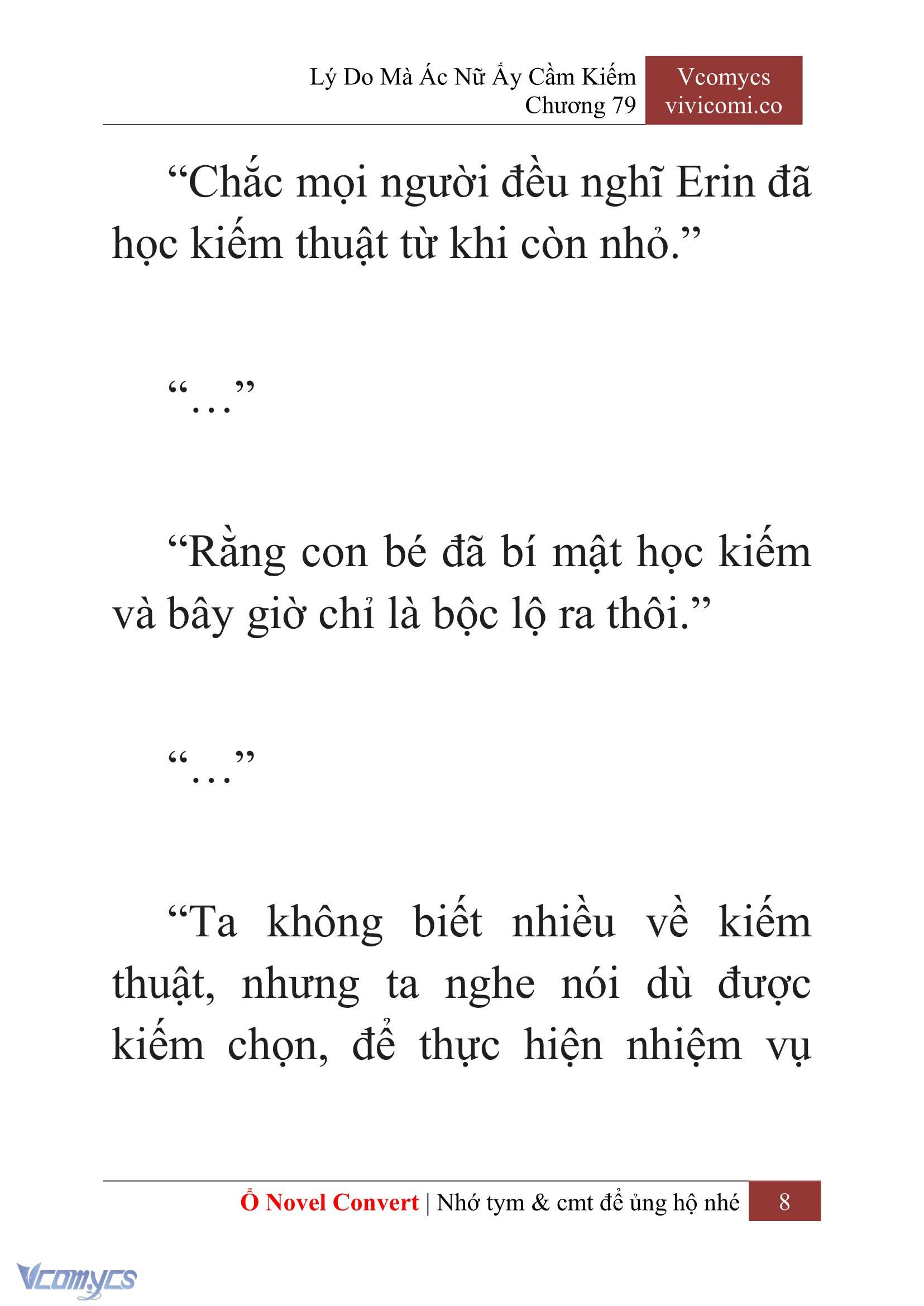 [Novel] Lý Do Mà Ác Nữ Ấy Cầm Kiếm Chapter 79 - Trang 2