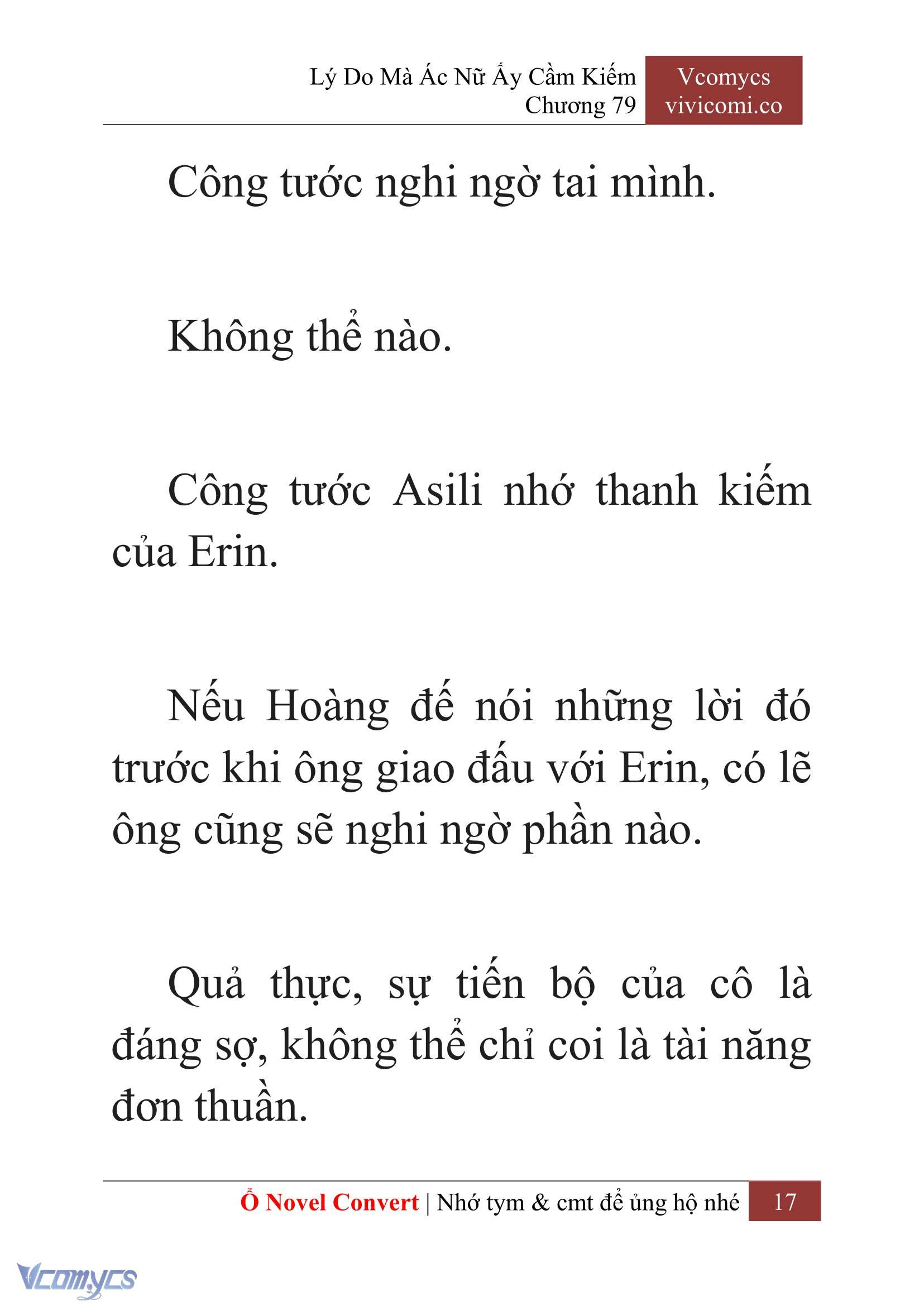[Novel] Lý Do Mà Ác Nữ Ấy Cầm Kiếm Chapter 79 - Trang 2