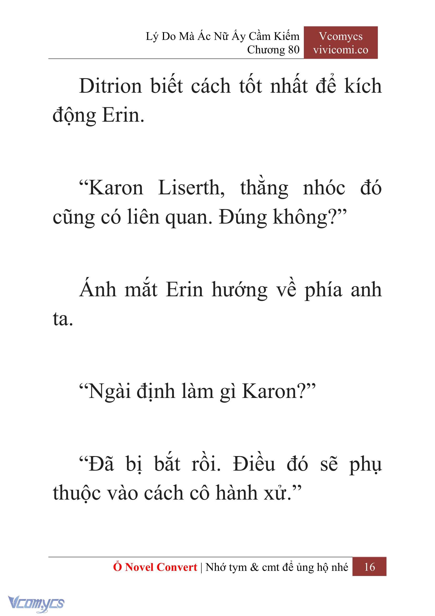 [Novel] Lý Do Mà Ác Nữ Ấy Cầm Kiếm Chapter 80 - Trang 2