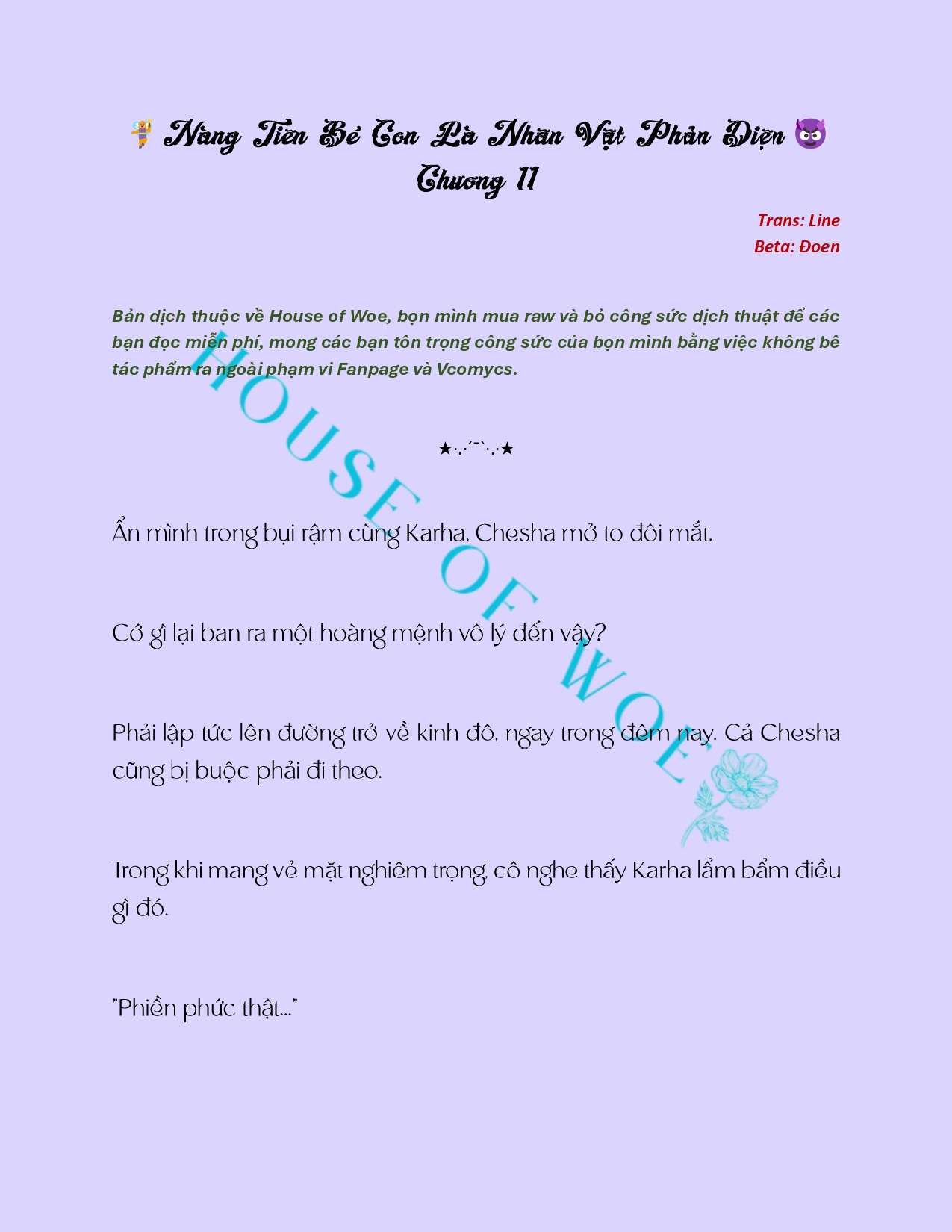 [Novel] Nàng Tiên Bé Con Là Nhân Vật Phản Diện Chapter 11 - Trang 2