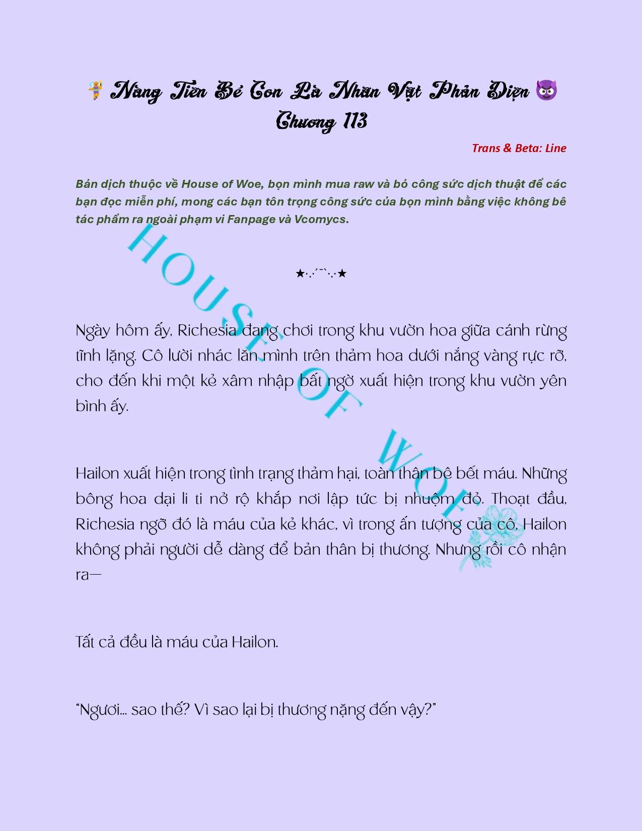 [Novel] Nàng Tiên Bé Con Là Nhân Vật Phản Diện Chapter 113 - Trang 2