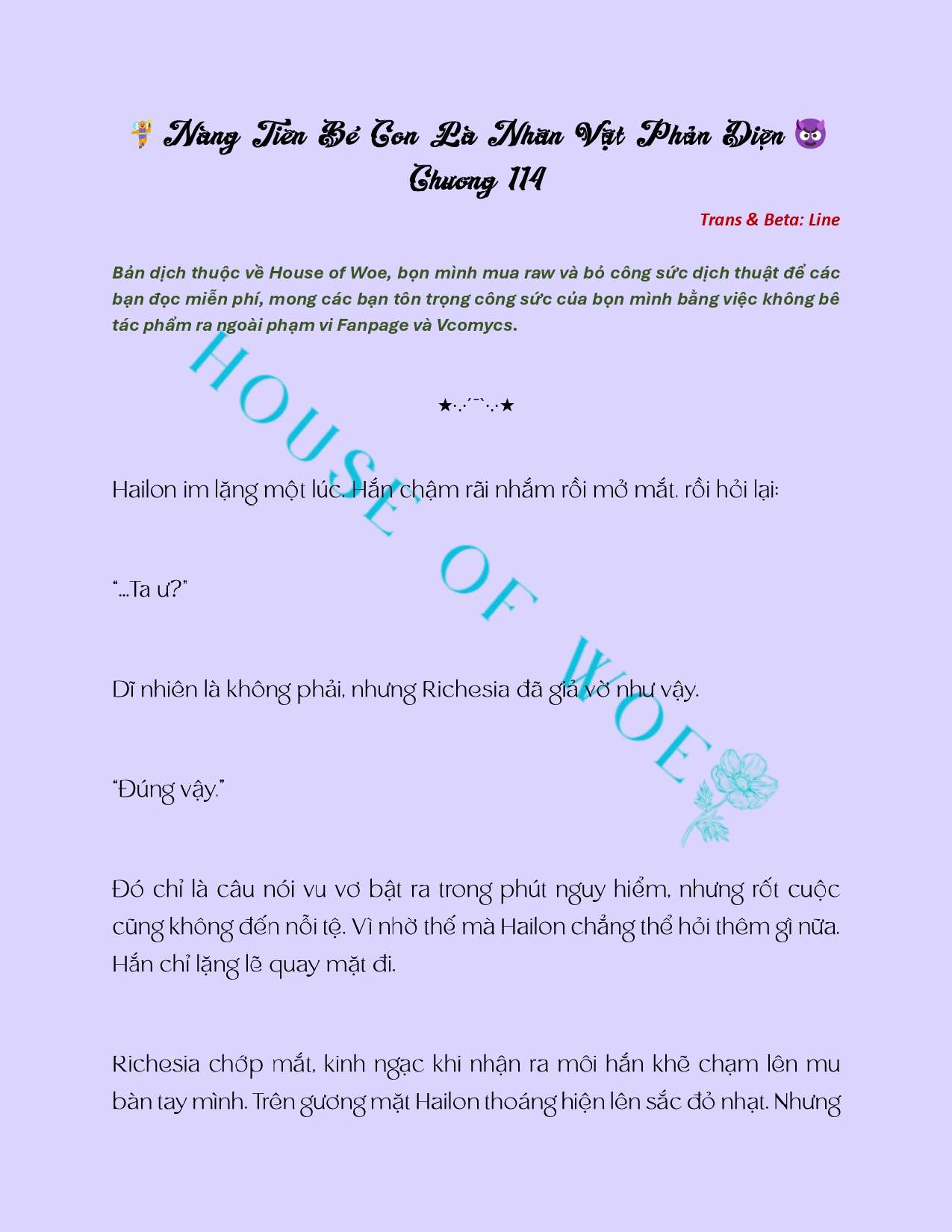 [Novel] Nàng Tiên Bé Con Là Nhân Vật Phản Diện Chapter 114 - Trang 2