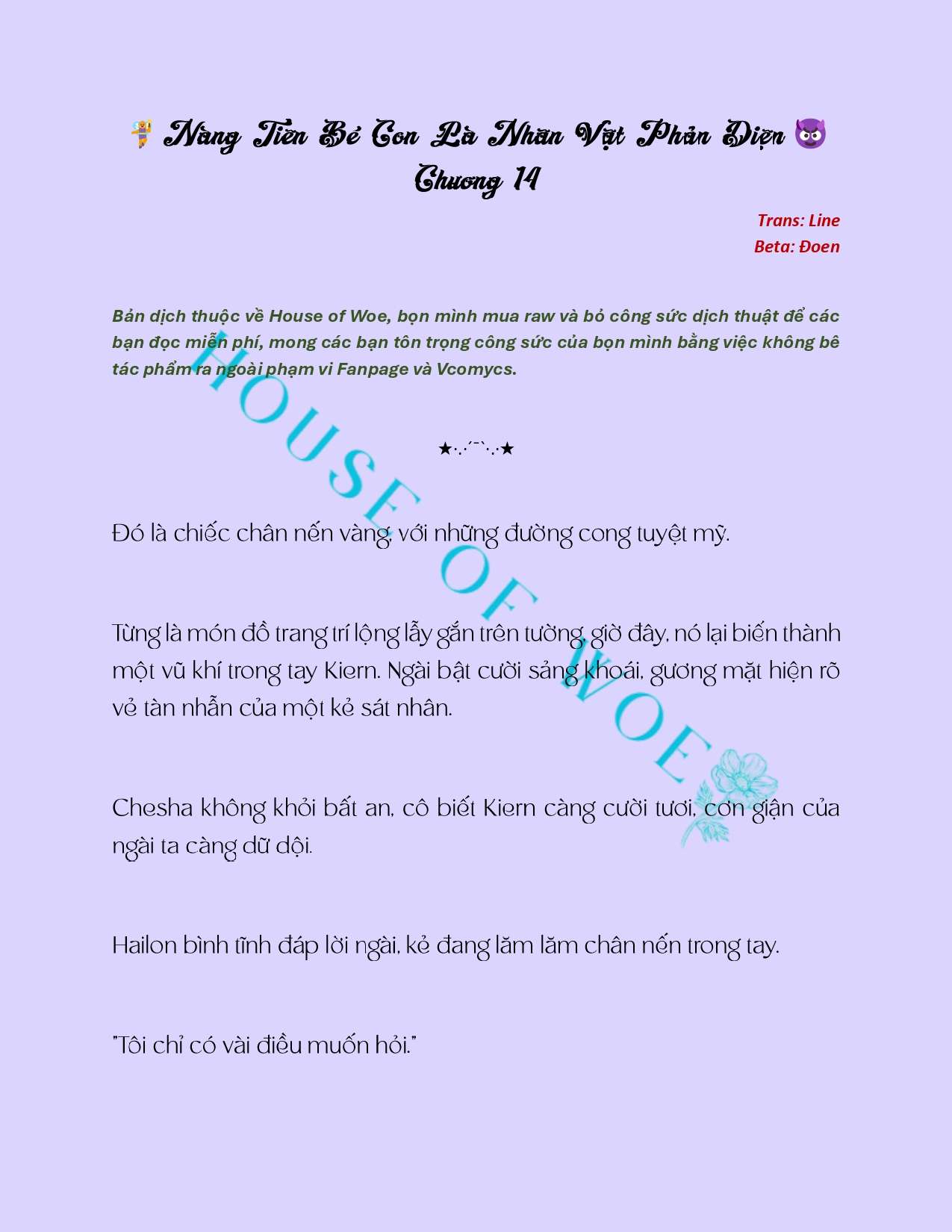 [Novel] Nàng Tiên Bé Con Là Nhân Vật Phản Diện Chapter 14 - Trang 2