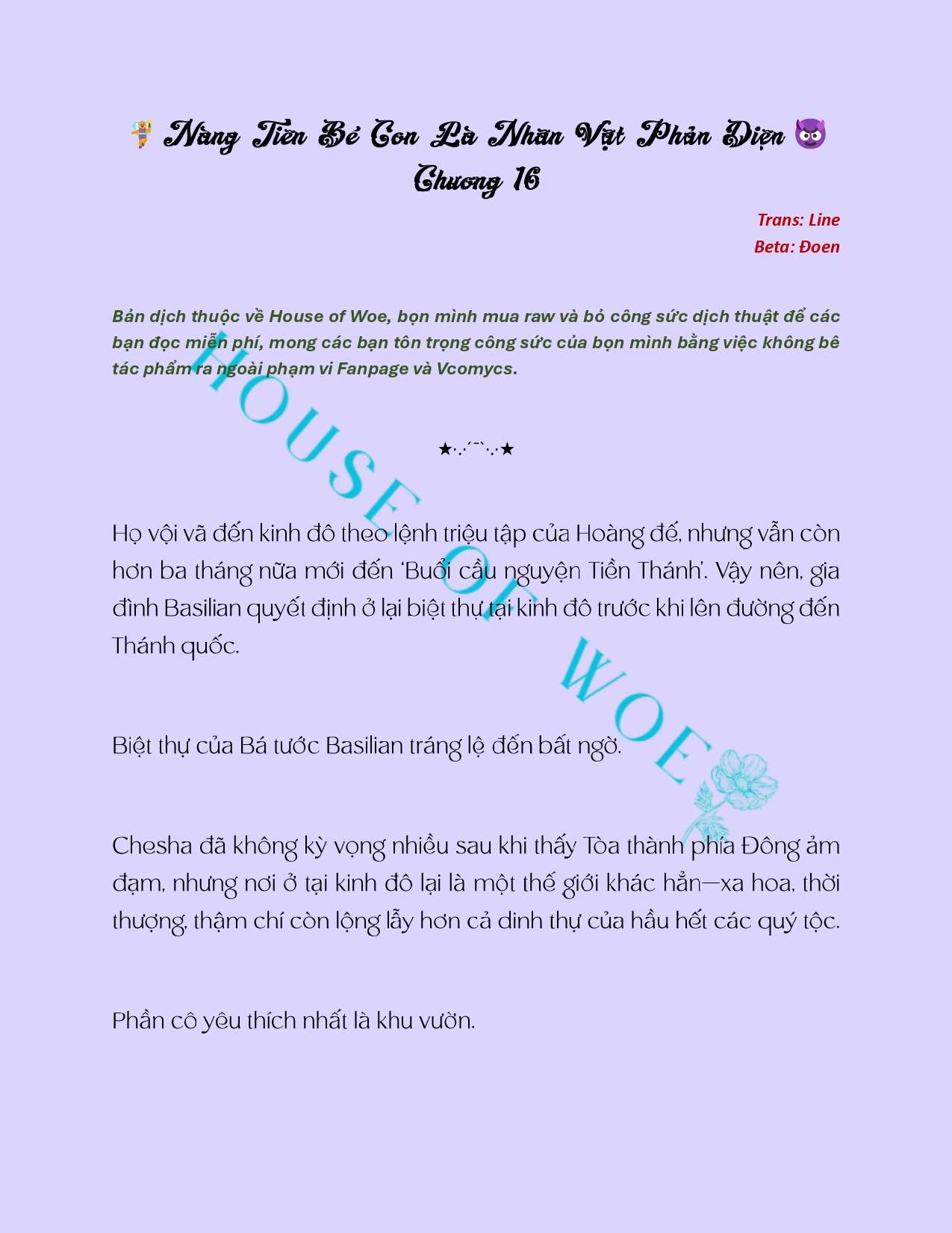 [Novel] Nàng Tiên Bé Con Là Nhân Vật Phản Diện Chapter 16 - Trang 2