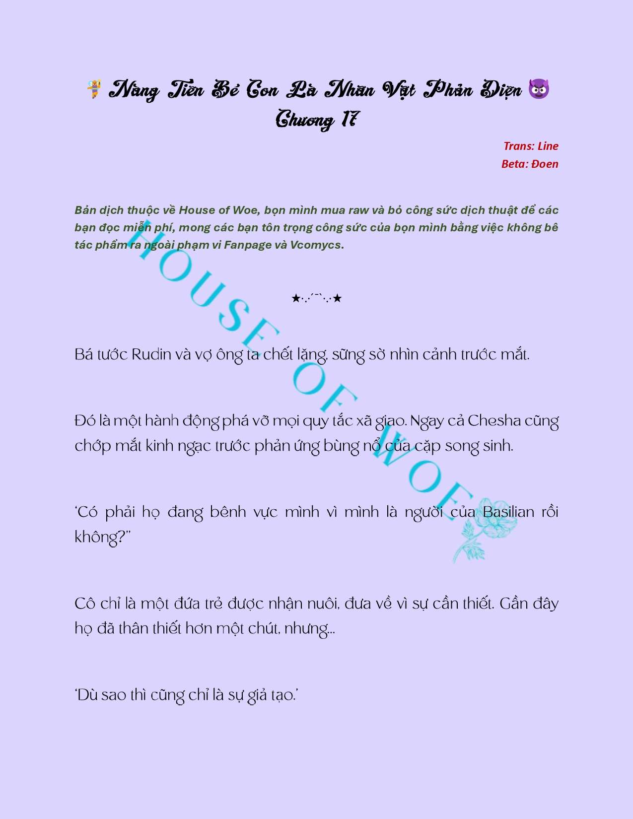 [Novel] Nàng Tiên Bé Con Là Nhân Vật Phản Diện Chapter 17 - Trang 2